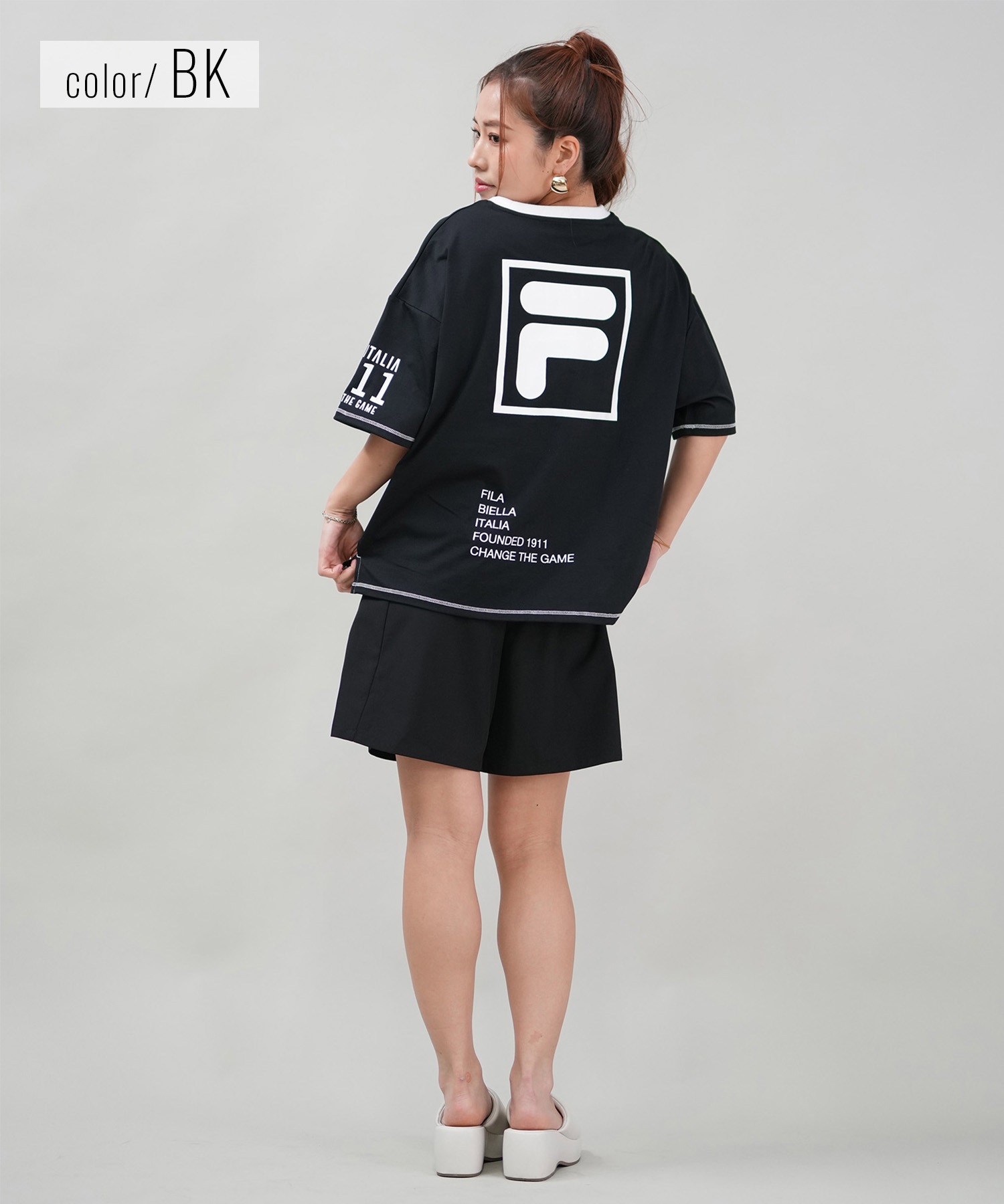 新品タグ付き　フィラ　水着　4点セット　水陸両用ラッシュガード付き　11号 FILA ラッシュガード 「FILA/フィラ」水着4点セット/水陸両用