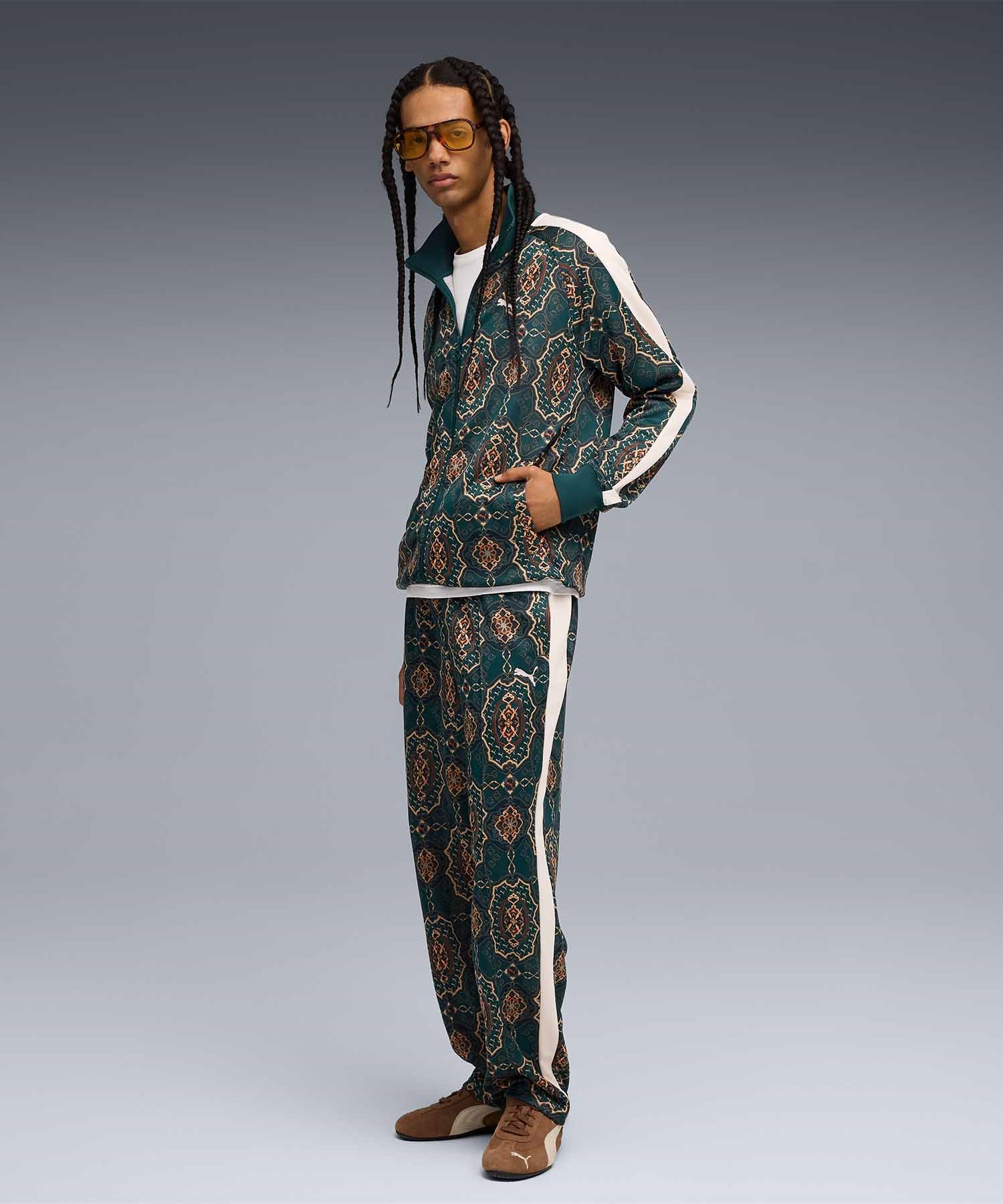 PUMA プーマ ジャージ トラックジャケット メンズ 総柄 セットアップ