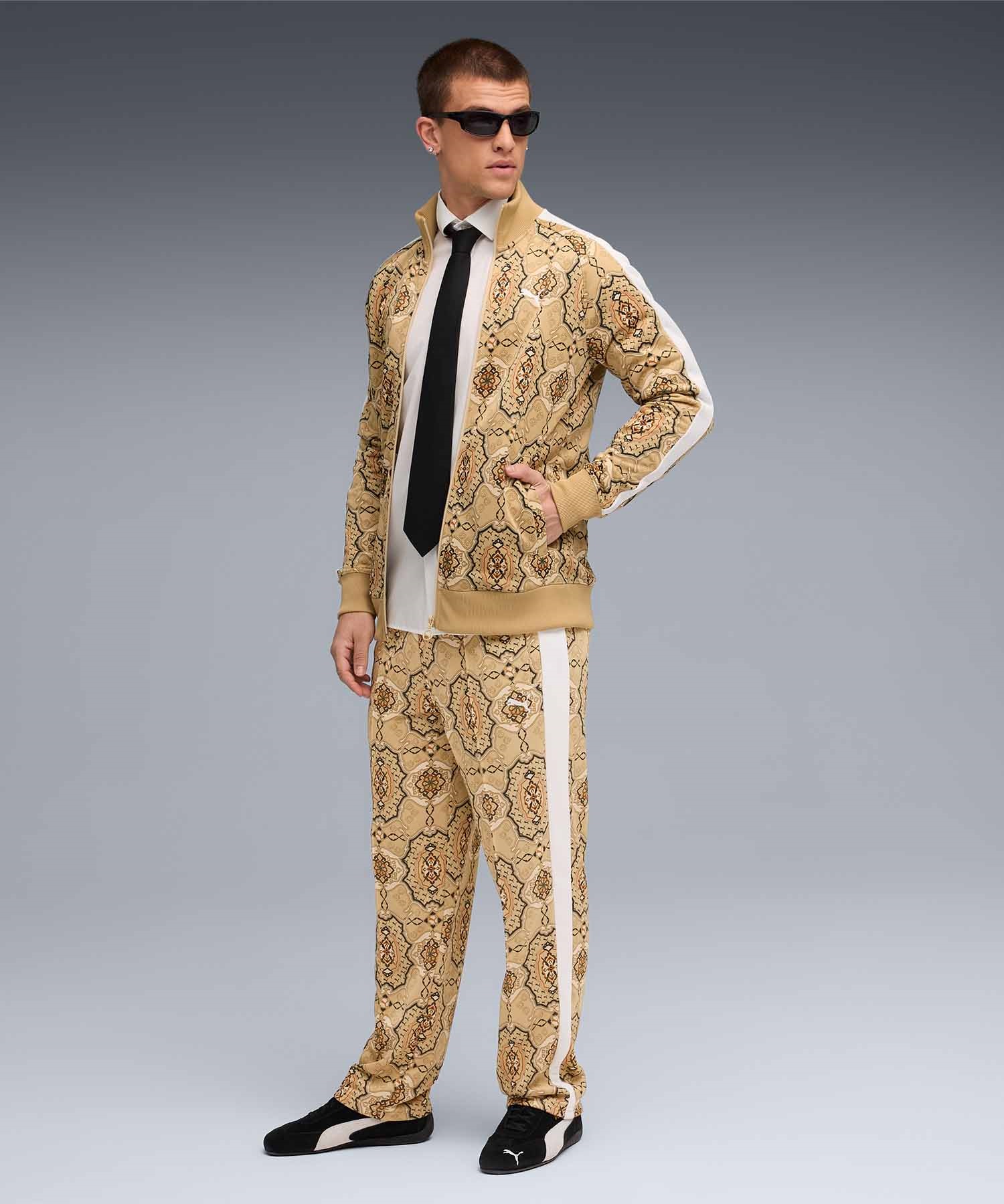 PUMA プーマ ジャージ トラックジャケット メンズ 総柄 セットアップ