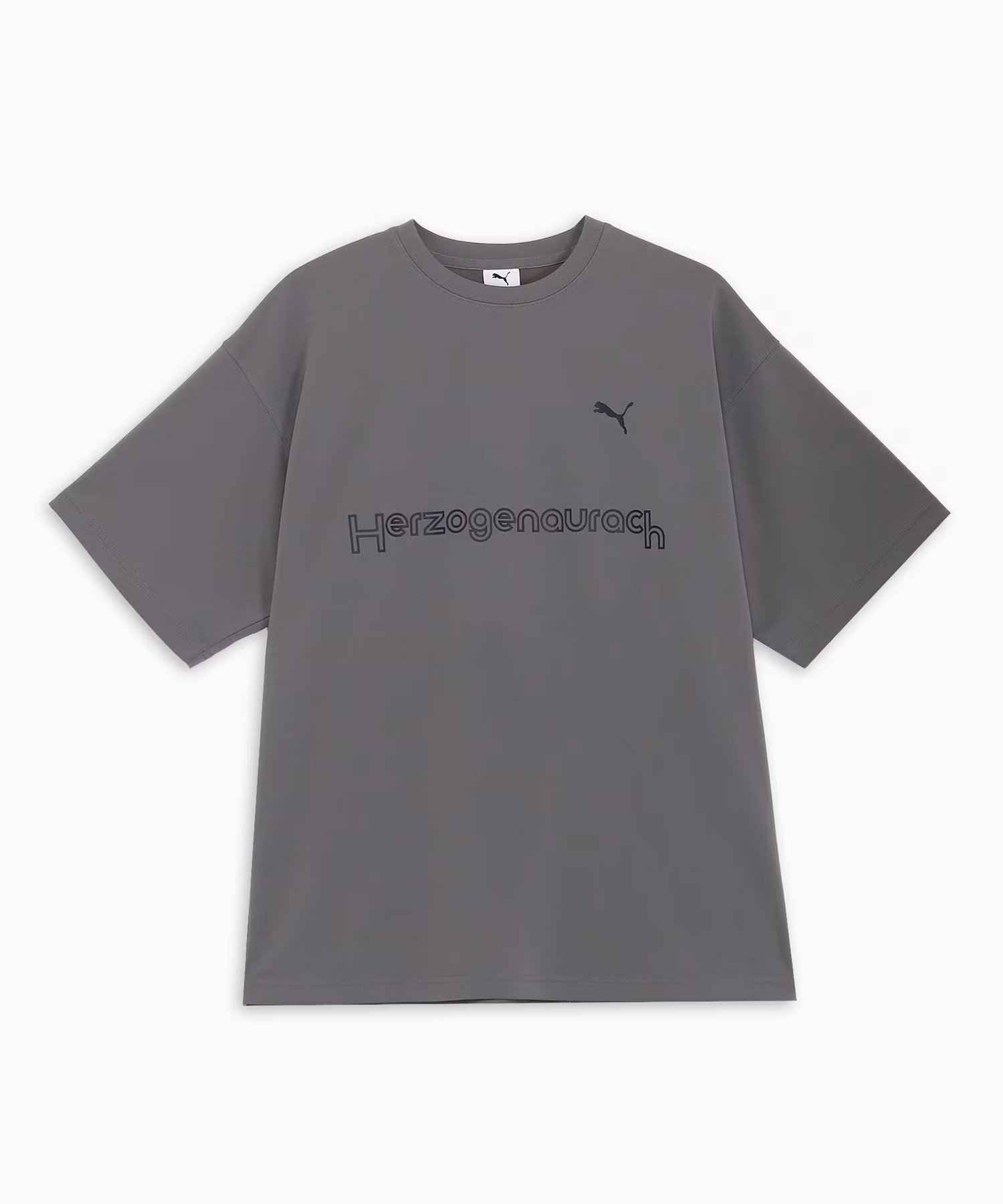 PUMA グレー Tシャツ 神村ロゴ入り PUMA プーマ 半袖 Tシャツ メンズ フロントプリント ワードローブ