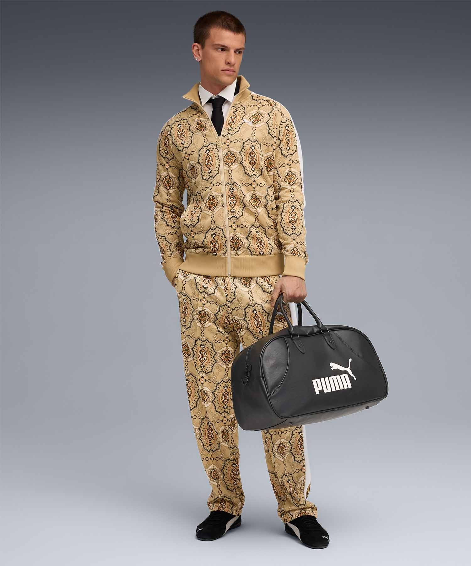 PUMA プーマ ジャージ トラックパンツ メンズ 総柄 セットアップ対応
