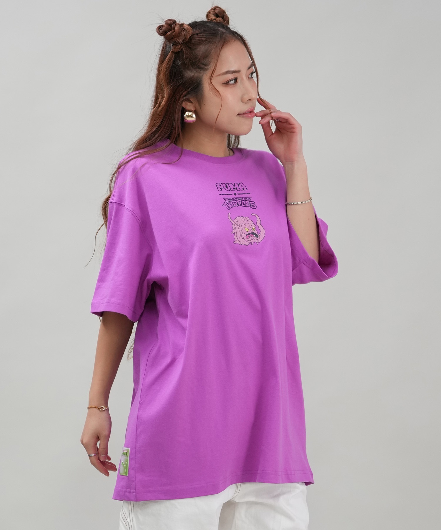 【関税込み】Mugler タン レースアップ Tシャツ PUMA X TMNT RAPHIC ミュータントタートルズ 半袖 Tシャツ