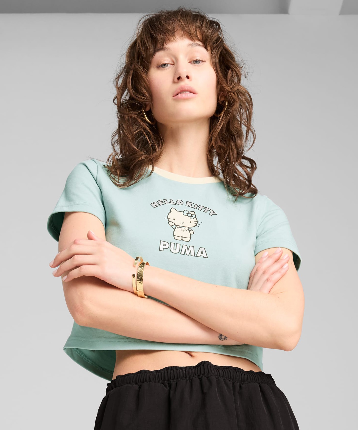PUMA プーマ PUMA X HELLO KITTY 半袖 Tシャツ レディース