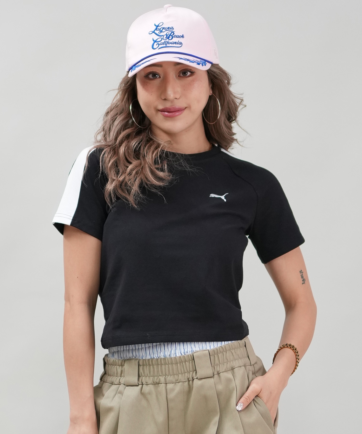 PUMA プーマ 半袖 Tシャツ レディース クロップド丈 ショート丈