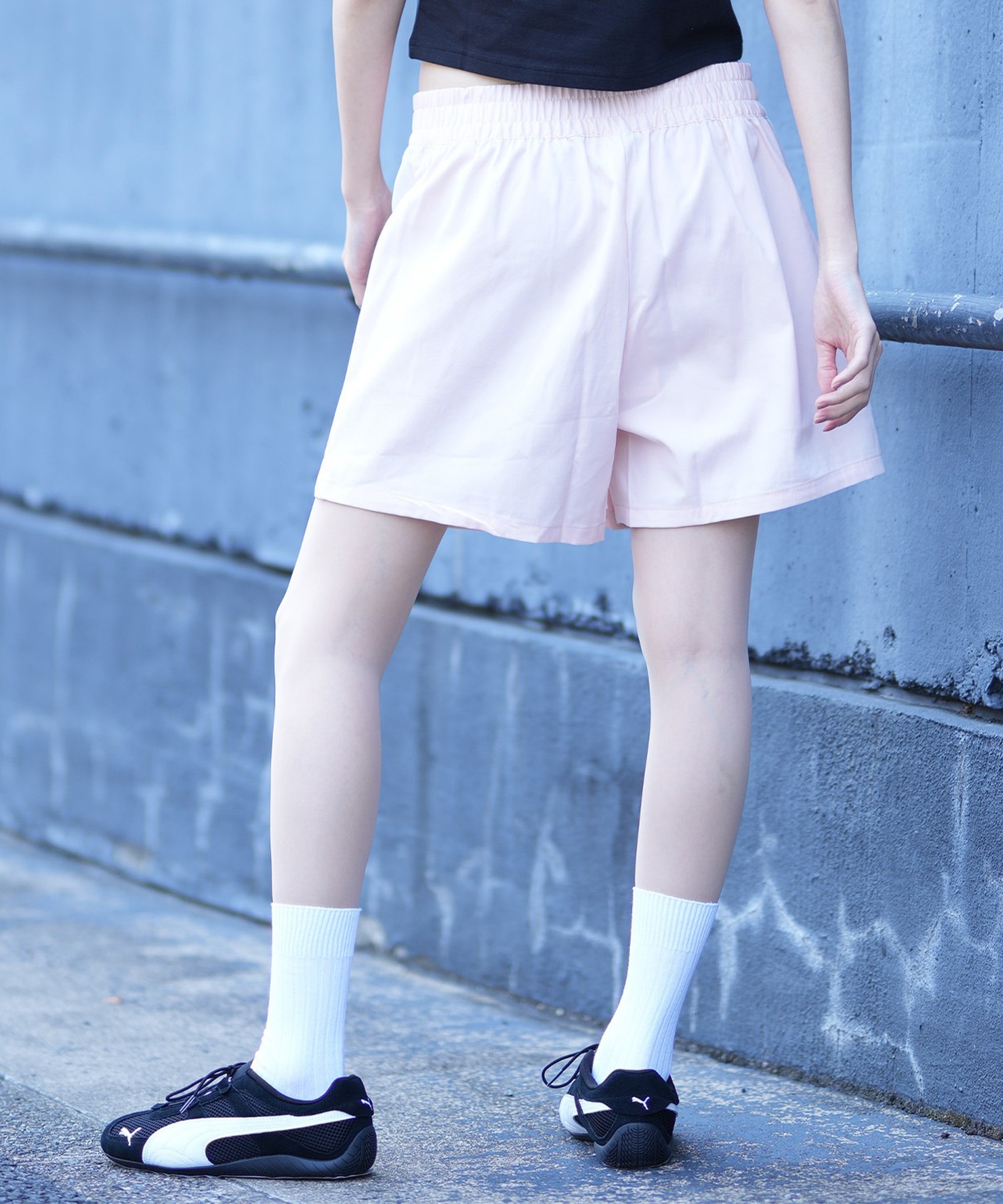 PUMA プーマ ハーフパンツ ショートパンツ レディース スカート付 シンプル ロゴ 633252(19-M)
