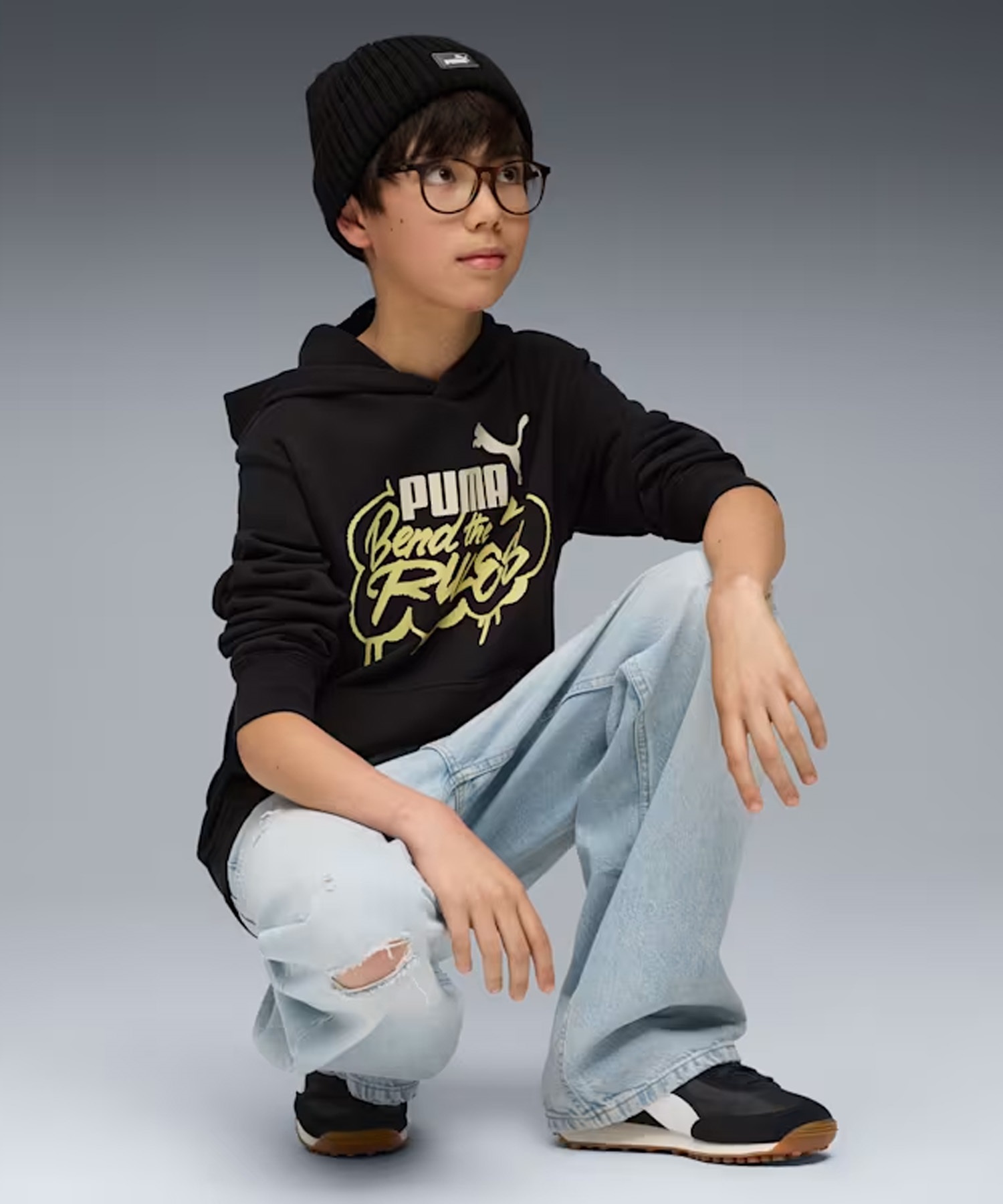 APPLUM パーカー 少年シリーズ PUMA プーマ プルオーバー パーカー キッズ ジュニア 子供