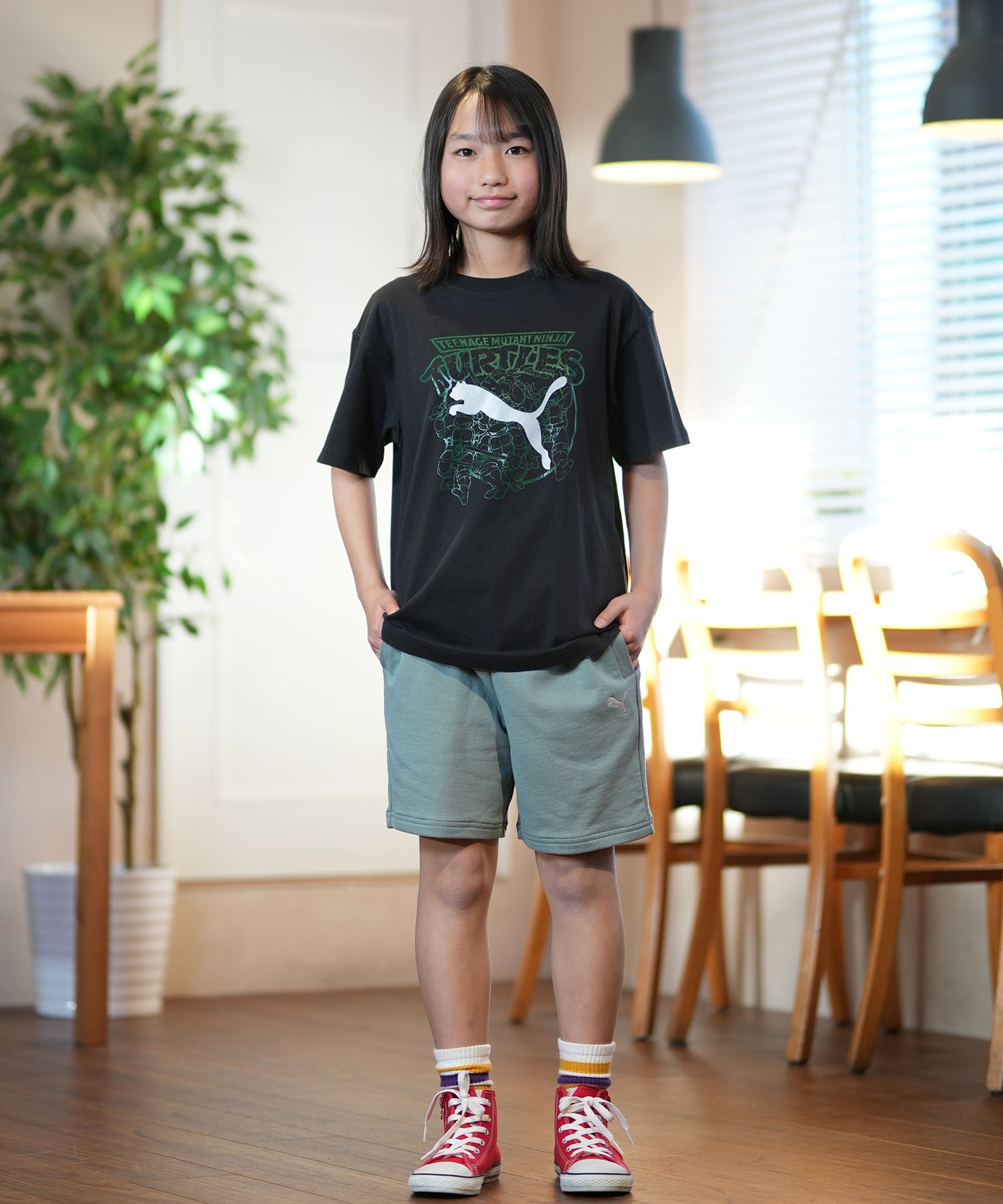 PUMA プーマ ハーフパンツ ショートパンツ キッズ ジュニア 子供 ロゴ