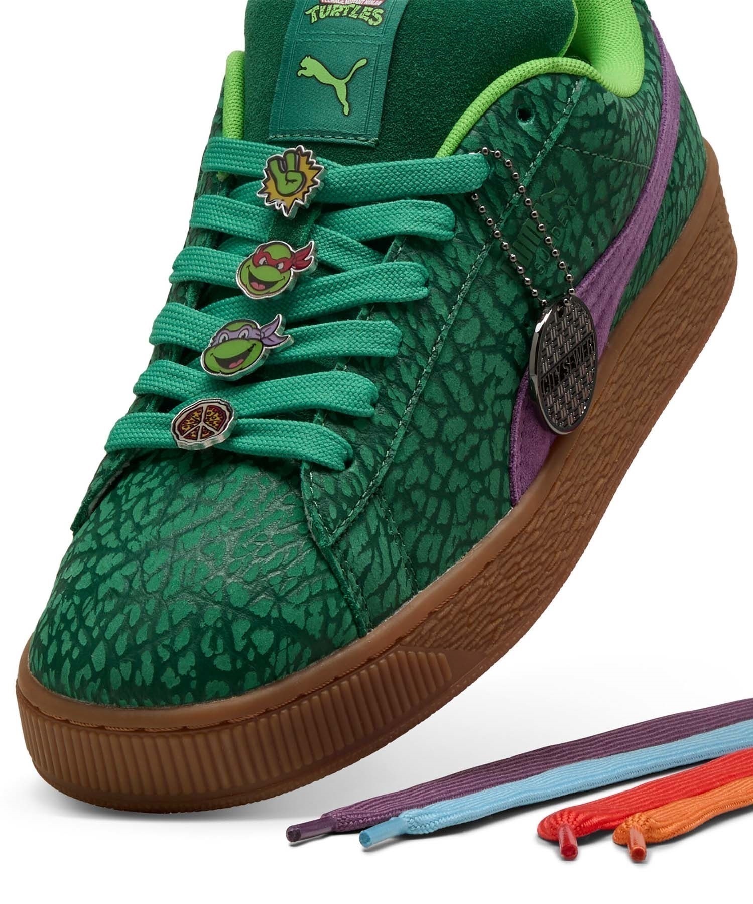 【タートルズコラボ】PUMA プーマ スニーカー メンズ TURTLES タートルズ コラボ 限定 PUMA x TMNT SUEDE XL スウェード 401304(01-26.0cm)