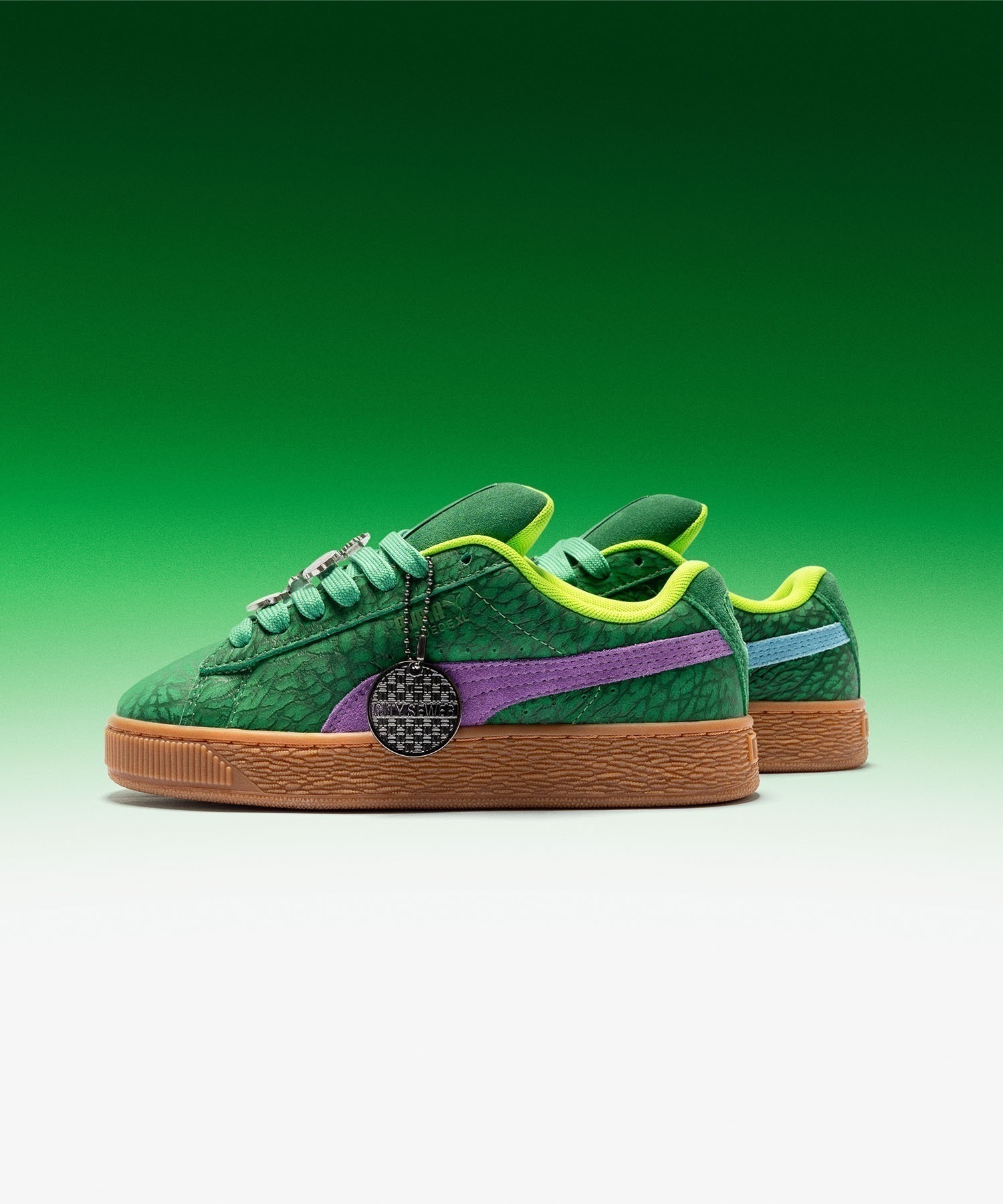 【タートルズコラボ】PUMA プーマ スニーカー メンズ TURTLES タートルズ コラボ 限定 PUMA x TMNT SUEDE XL スウェード 401304(01-26.0cm)
