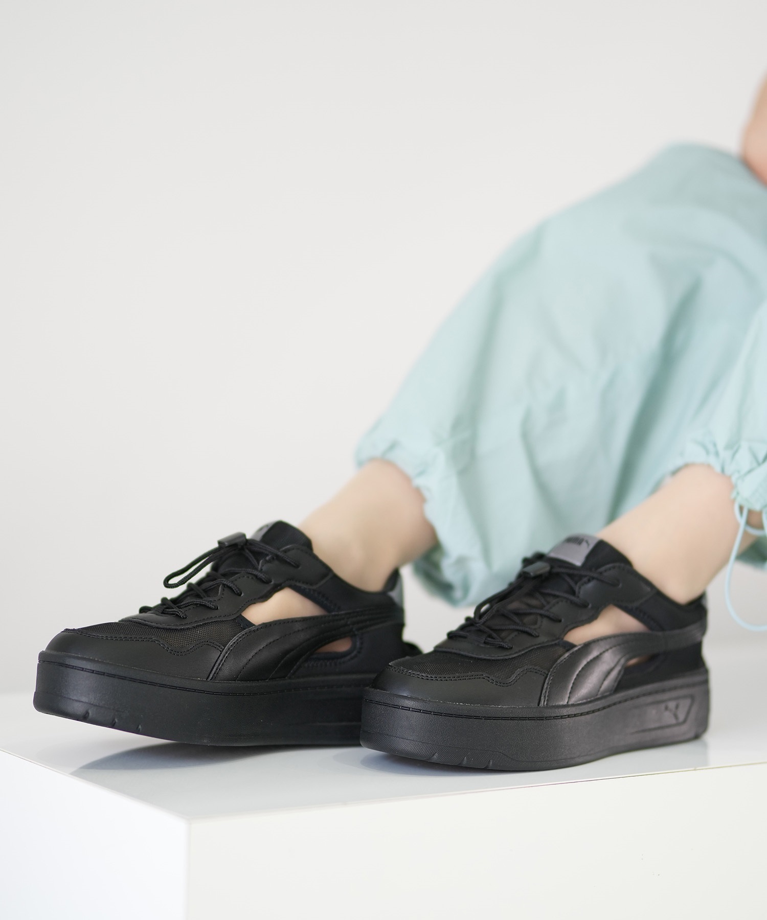 PUMA プーマ シューズ レディース スニーカー COURT LALLY SKYE MULE 402450(01-23.0cm)