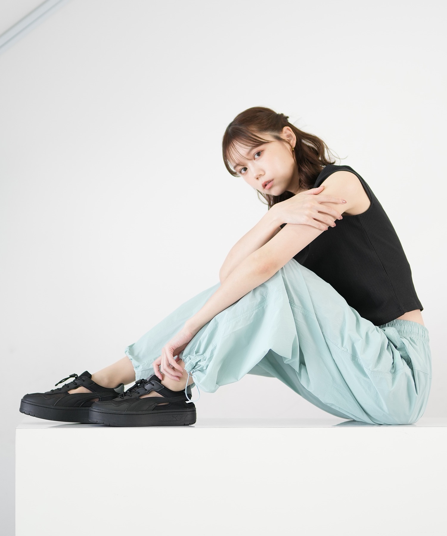 PUMA プーマ シューズ レディース スニーカー COURT LALLY SKYE MULE 402450(01-23.0cm)