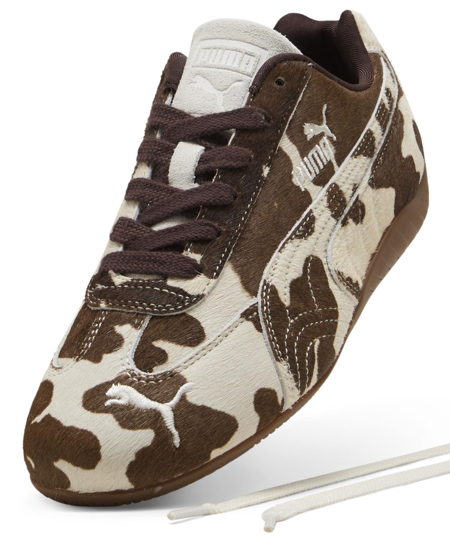 PUMA プーマ スニーカー レディース 韓国 アニマル カウ柄 SPEEDCAT COW WNS スピードキャット 406141 01(01-23.0cm)