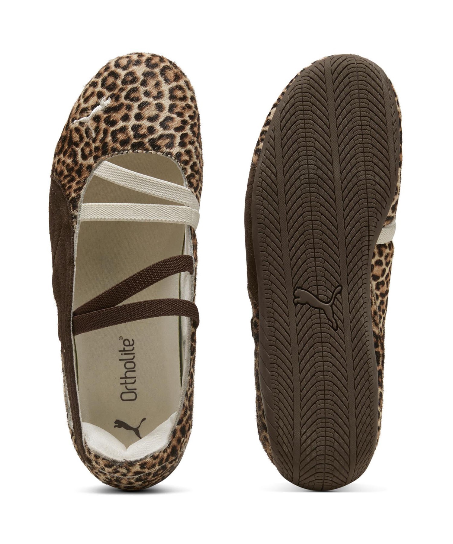PUMA プーマ スニーカー レディース メリージェーン レオパード ヒョウ柄 SPEEDCAT BALLET WILD WNS 406689 01(01-23.0cm)