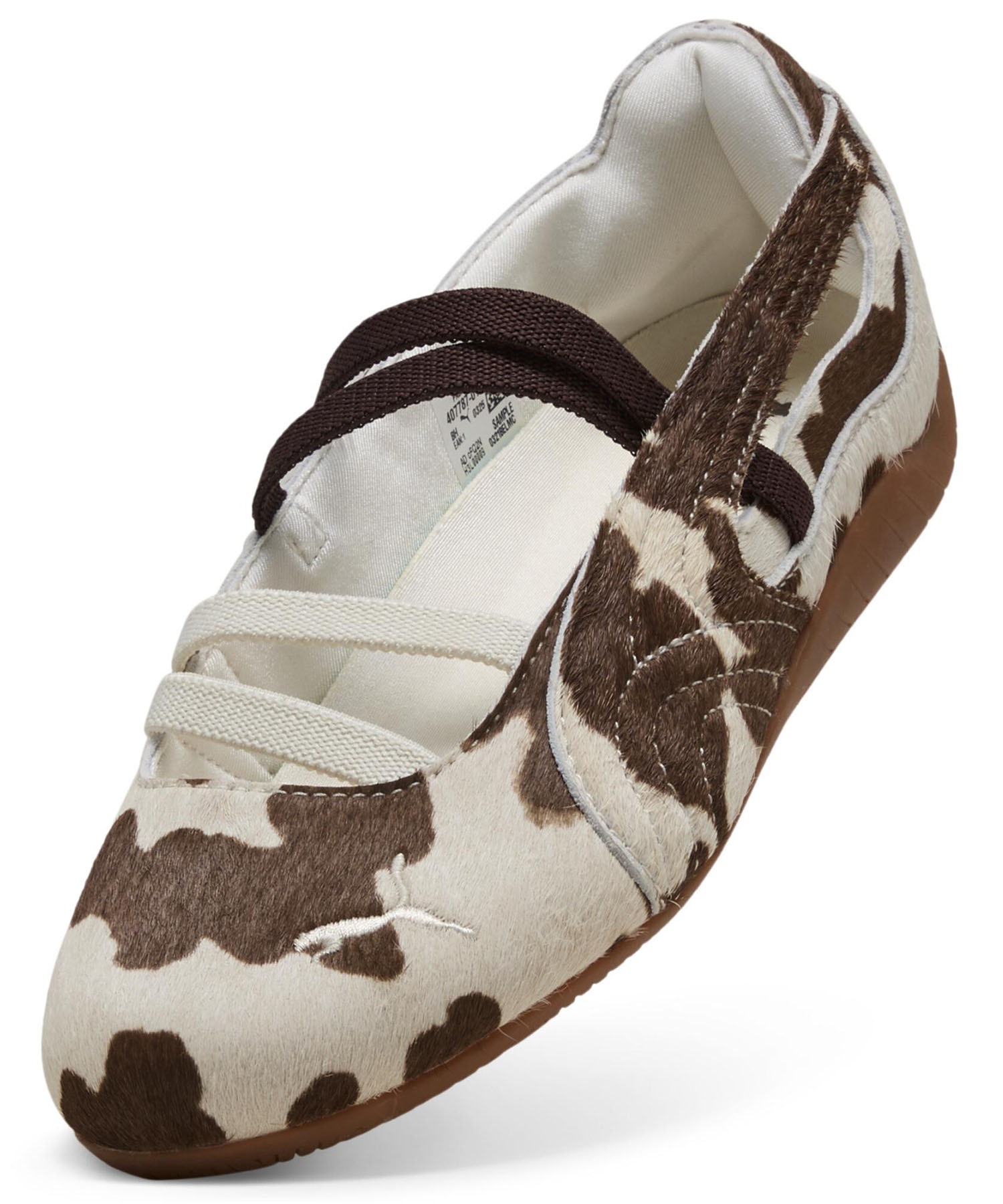 PUMA プーマ スニーカー レディース メリージェーン アニマル カウ柄 SPEEDCAT BALLET COW WNS 407787 01(01-23.0cm)