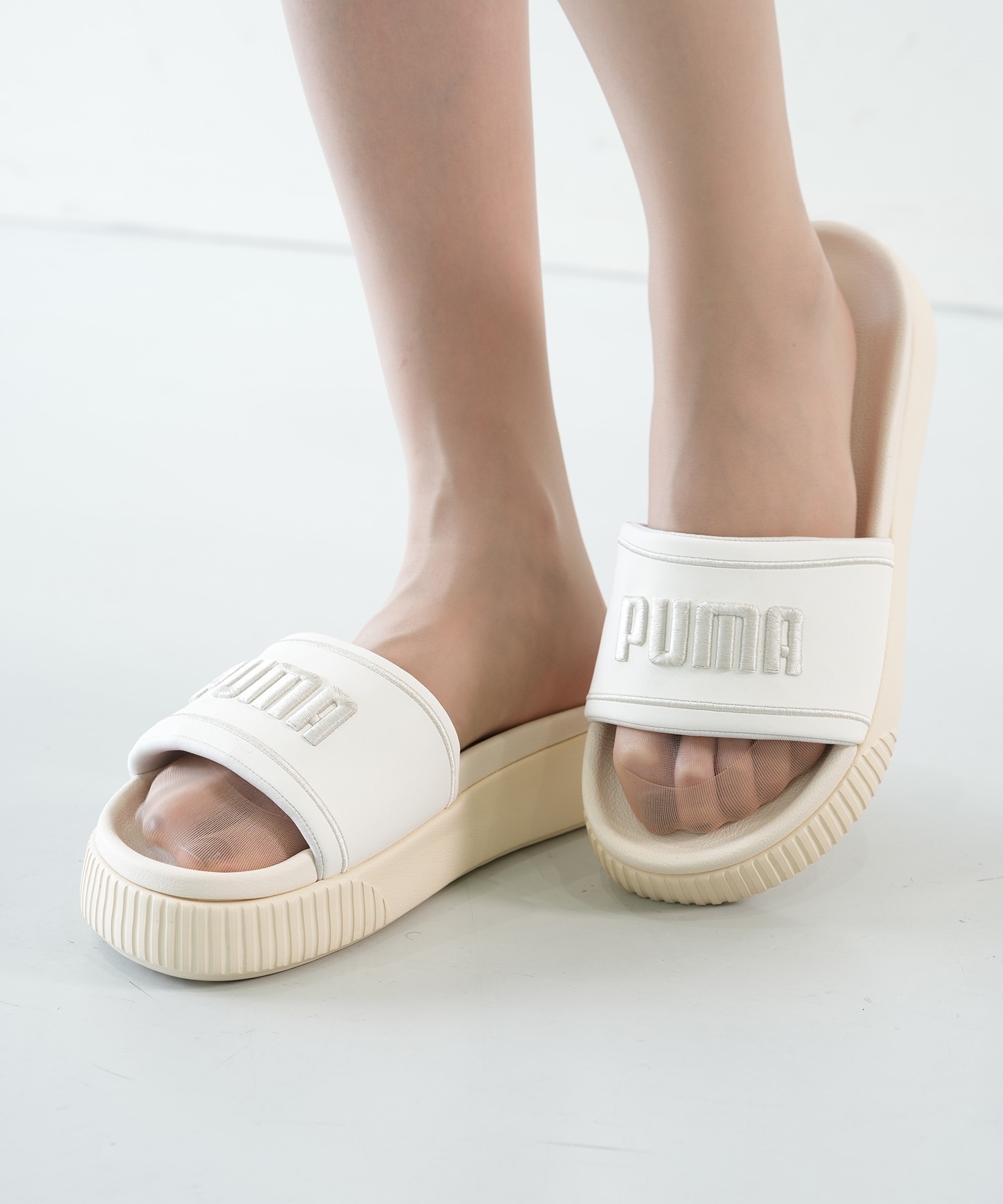PUMA プーマ シューズ レディース サンダル プラットフォーム スライド MU　402494(01-23.0cm)