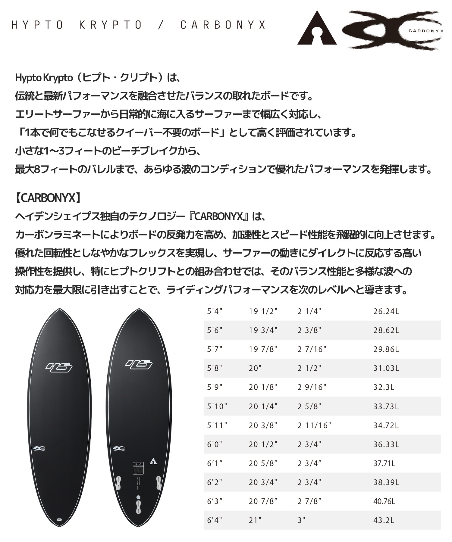 HAYDENSHAPES ヘイデンシェイプス HYPTO KRYPTO ヒプトクリフト