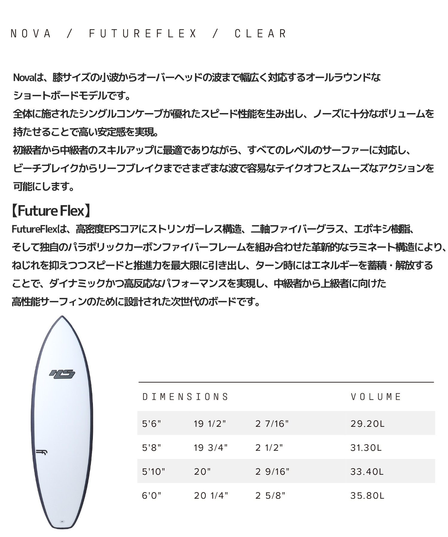 HAYDENSHAPES ヘイデンシェイプス NOVA ノヴァ FutureFlex