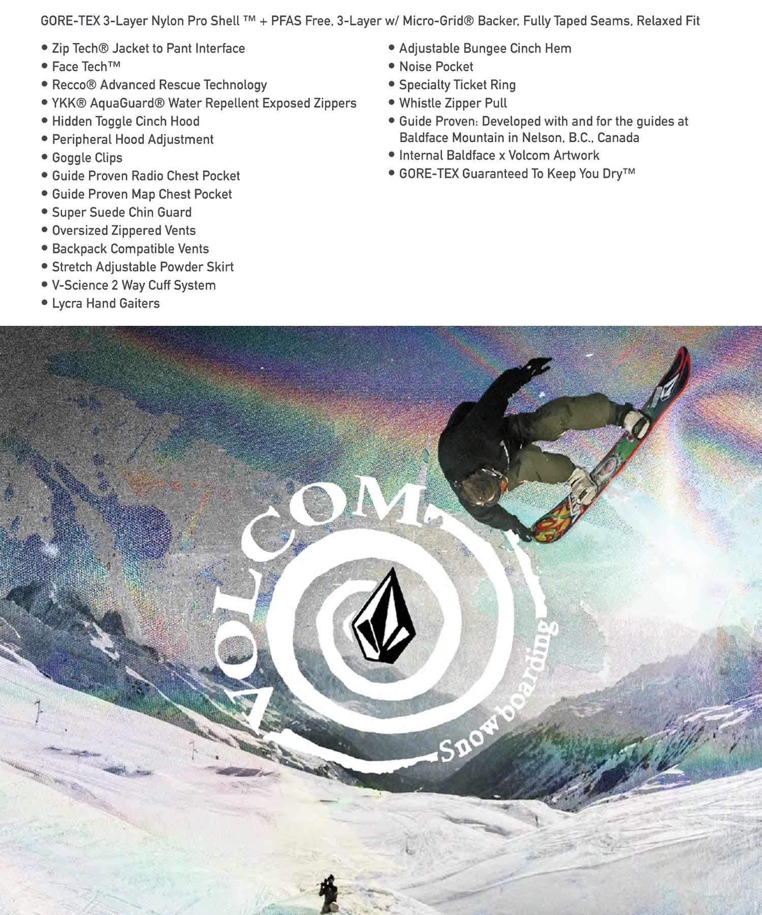 2526】VOLCOM ボルコム スノーボード ウェア ジャケット ユニセックス