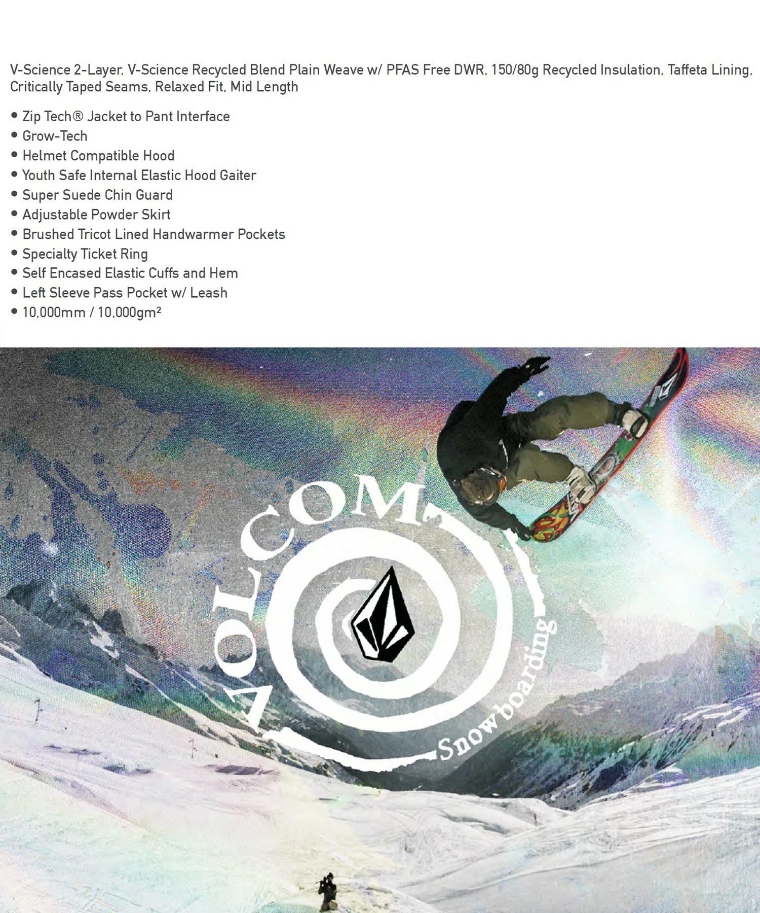 VOLCOM ボルコム CHAOS FZ JACKET スノーボード ウェア ジャケット キッズ ユース ムラサキスポーツ 25-26モデル MM G4【2526】(BLK-XS)