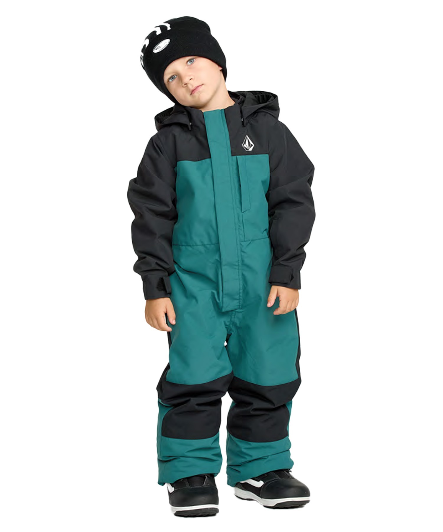 VOLCOM ボルコム LITTLE FLURRY ONE PIECE スノーボード ウェア ワンピース キッズ ムラサキスポーツ 25-26モデル MM G4【2526】(BLK-2T)