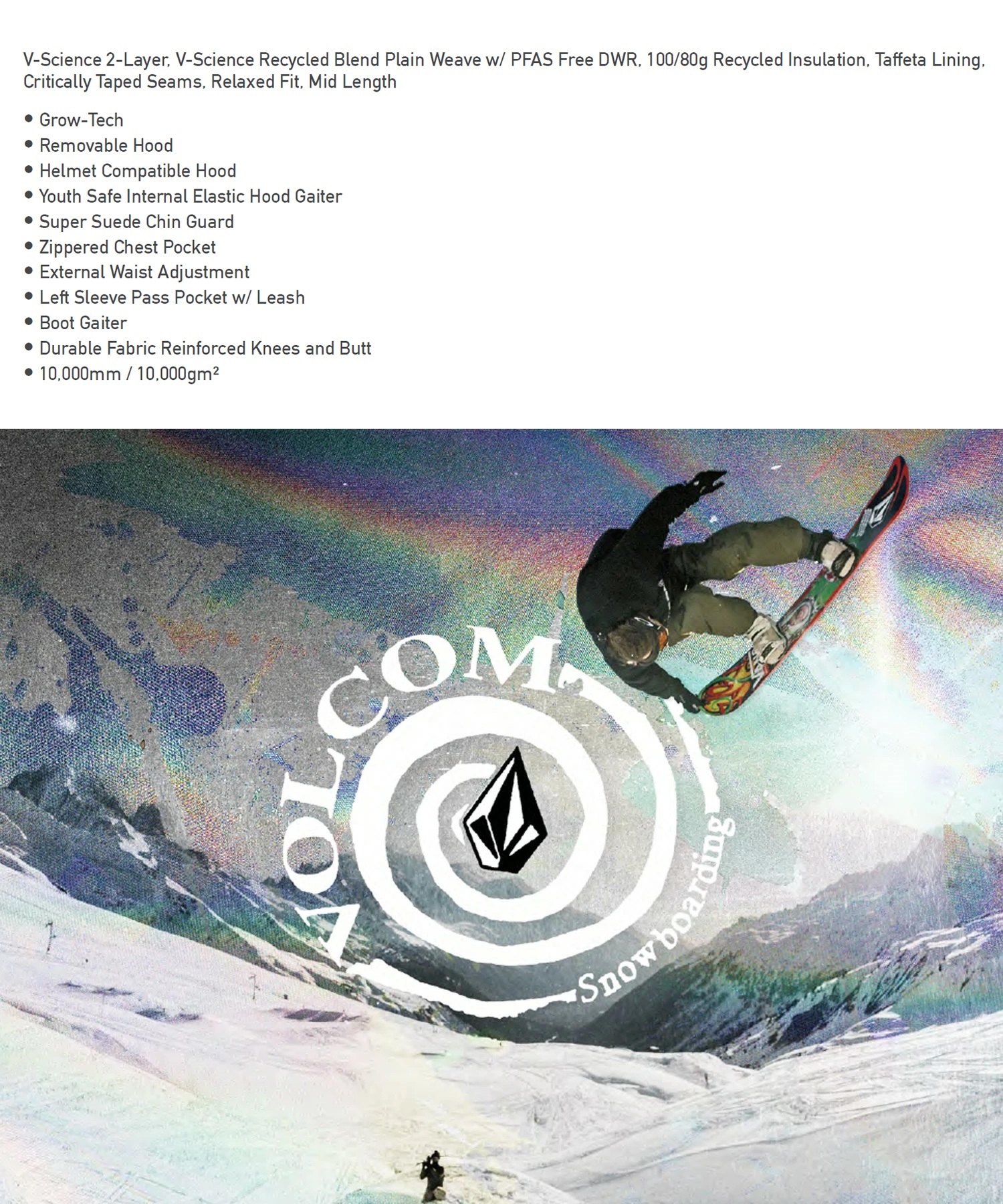 VOLCOM ボルコム LITTLE FLURRY ONE PIECE スノーボード ウェア ワンピース キッズ ムラサキスポーツ 25-26モデル MM G4【2526】(BLK-2T)