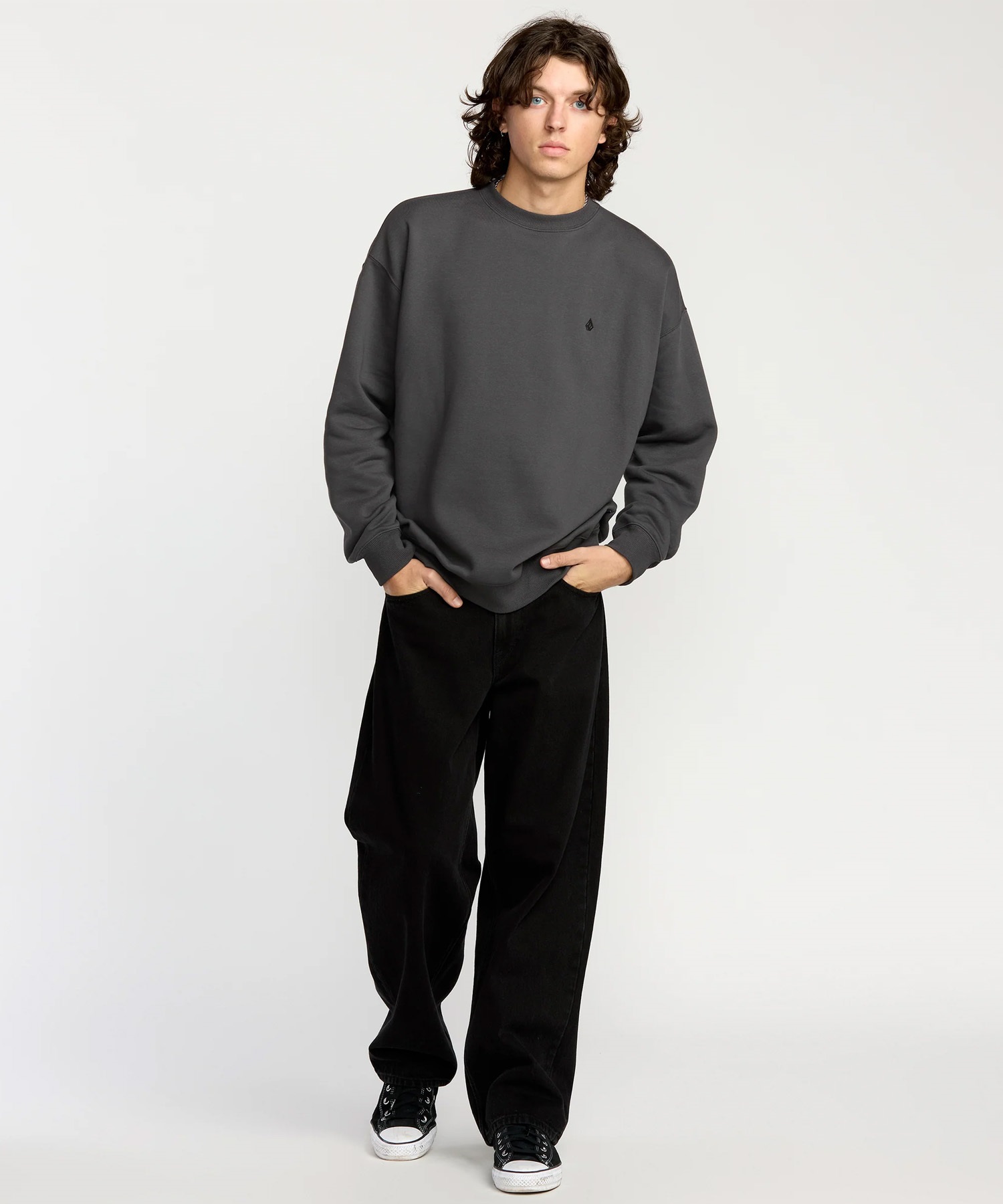 VOLCOM ボルコム トレーナー スウェット メンズ クルーネック ロゴ