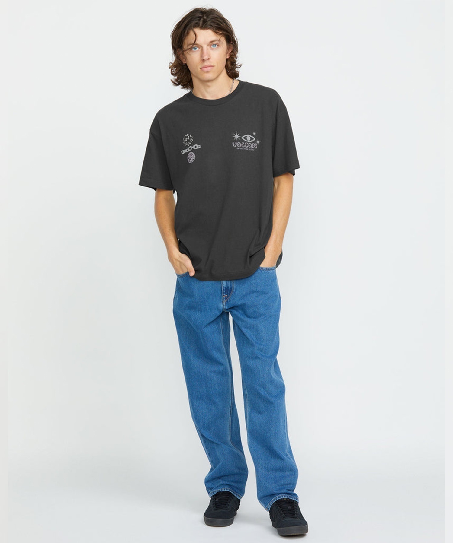 VOLCOM ボルコム 半袖 Tシャツ メンズ バックプリント フロント