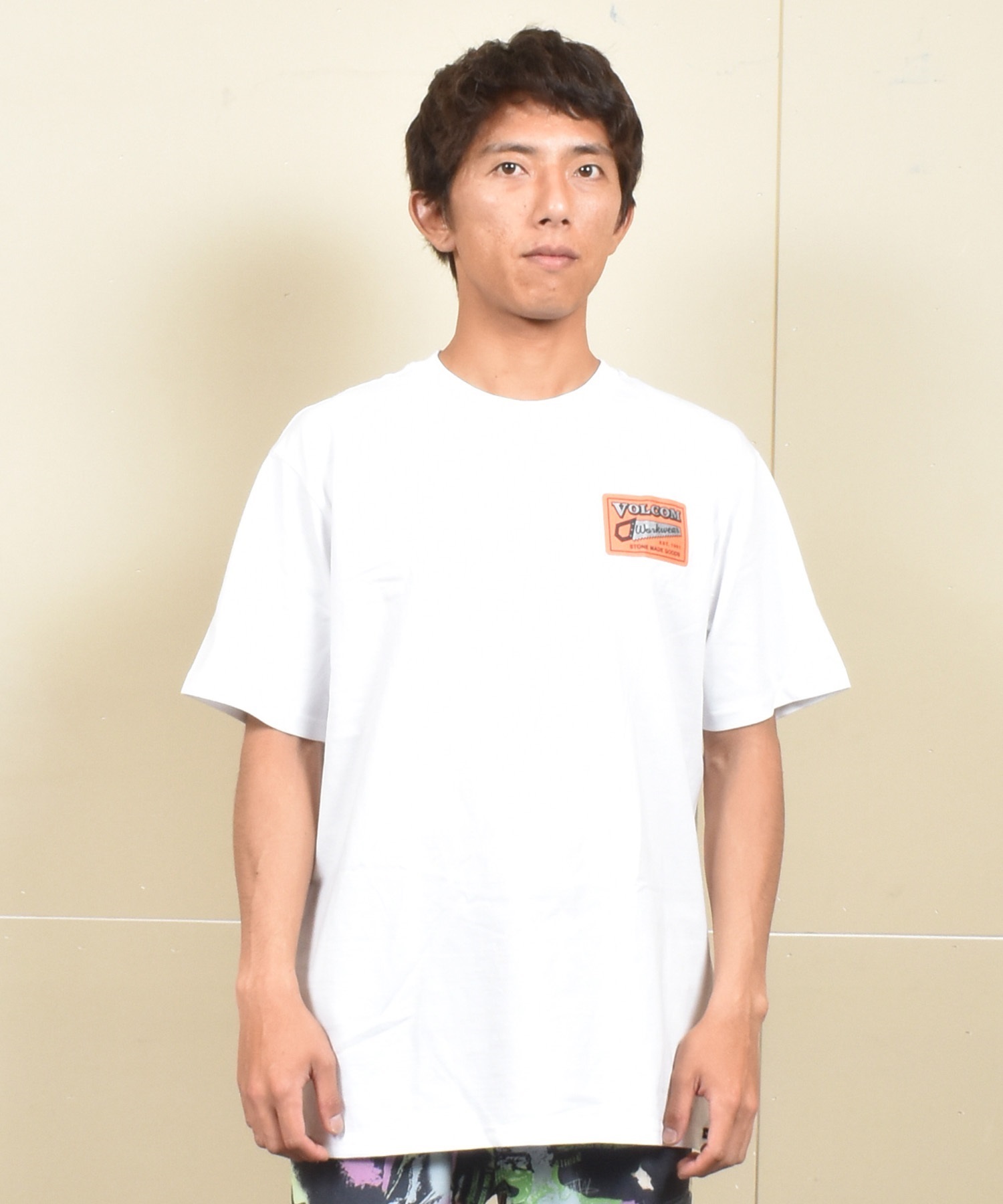 VOLCOM ボルコム 半袖 Tシャツ メンズ バックプリント オーバーサイズ A5202501 ムラサキスポーツ限定(WHT-M)