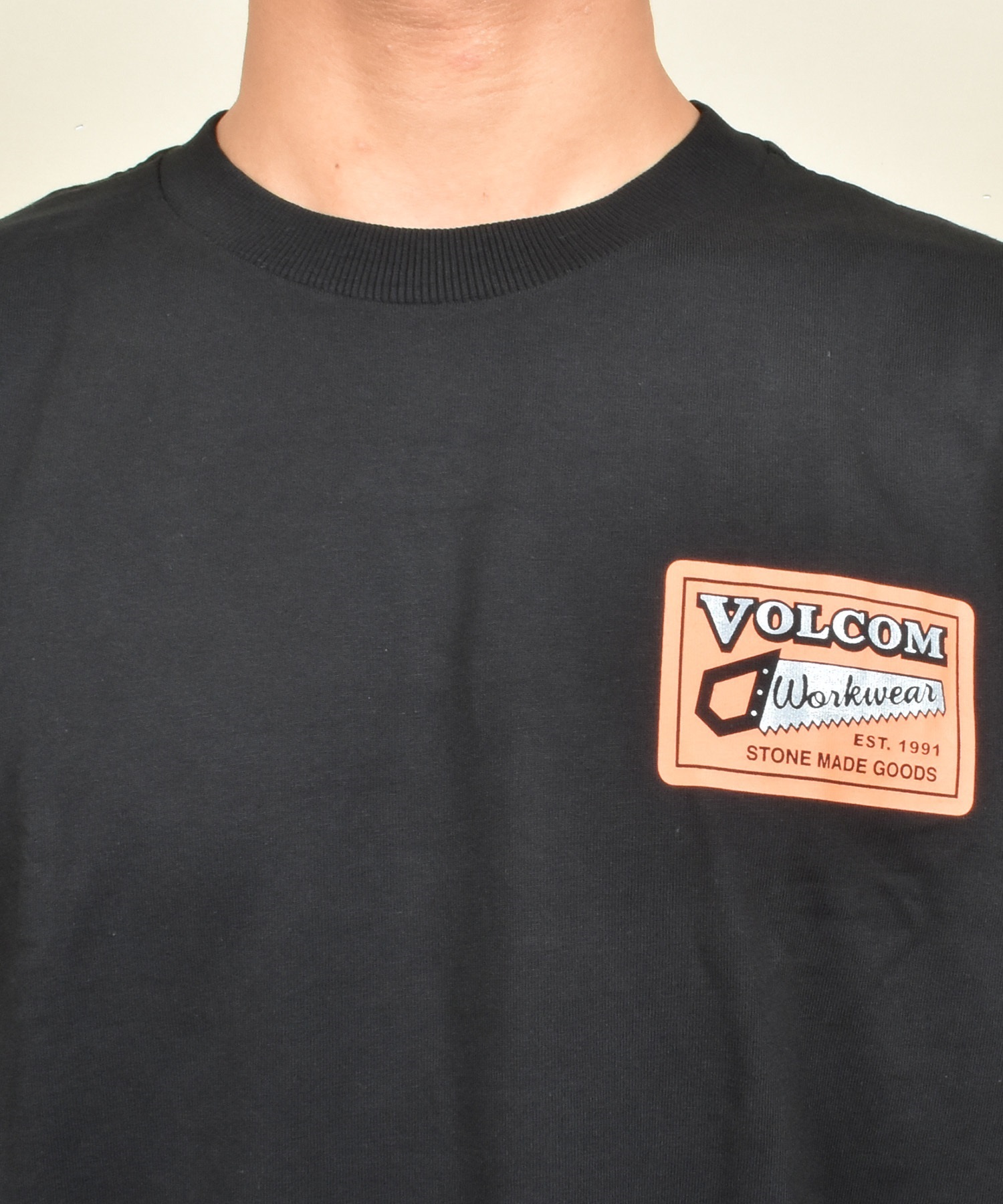 VOLCOM ボルコム 半袖 Tシャツ メンズ バックプリント オーバーサイズ A5202501 ムラサキスポーツ限定(WHT-M)