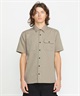 VOLCOM ボルコム 半袖 シャツ メンズ ワークシャツ ストライプ柄 Trade Stone Short Sleeve A0412502(LKH-M)