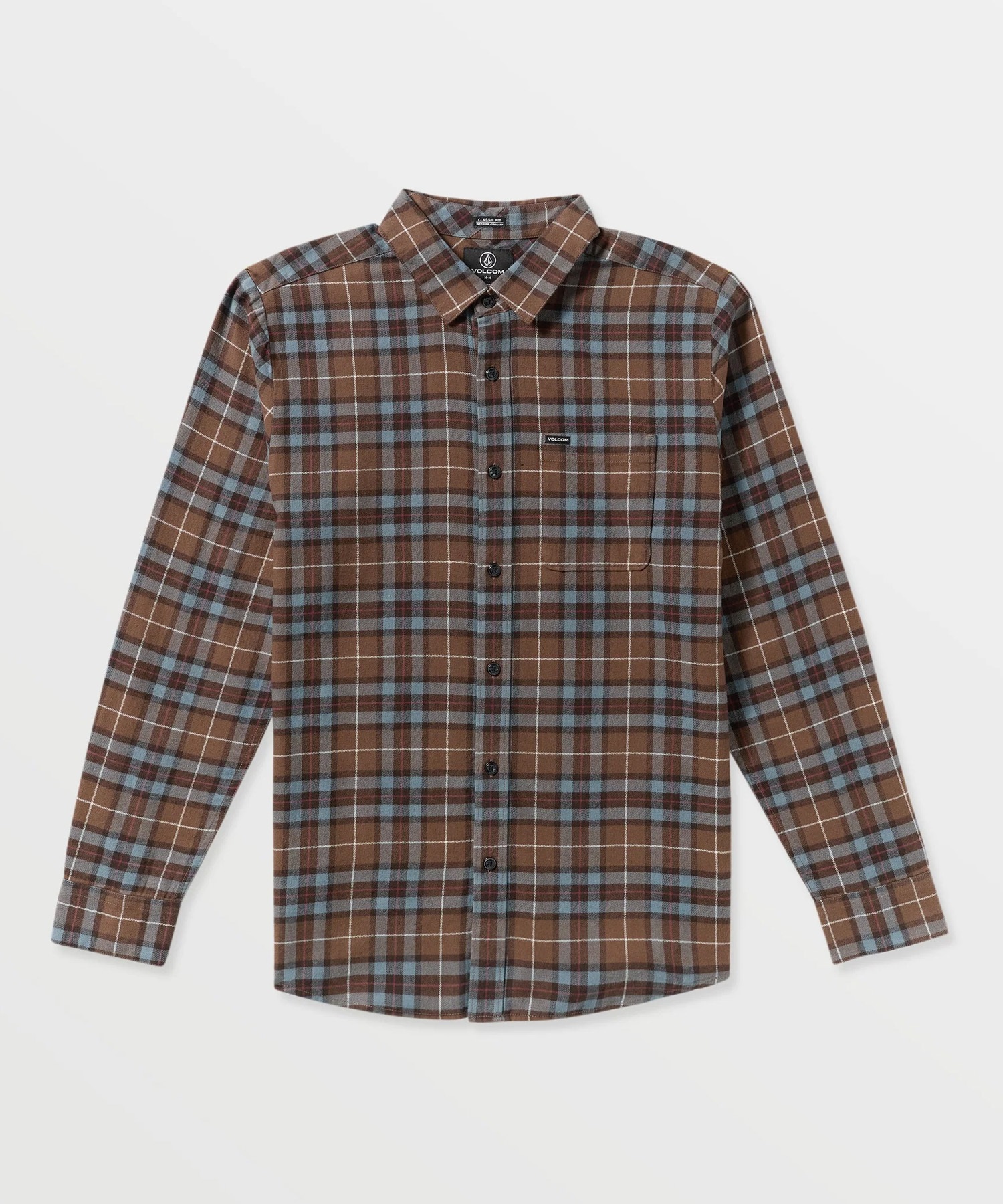 VOLCOM ボルコム 長袖 シャツ メンズ チェックシャツ ロングスリーブシャツ CADEN PLAID LS A0532506(LRD-S)