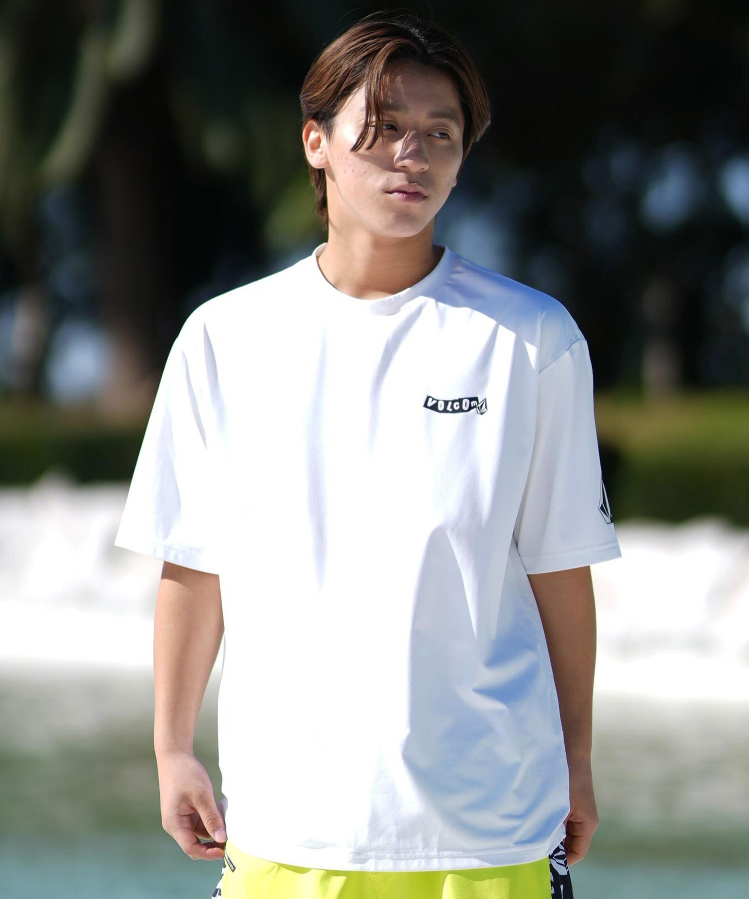 VOLCOM ボルコム 水着 ラッシュガード 半袖 Tシャツ メンズ 水陸