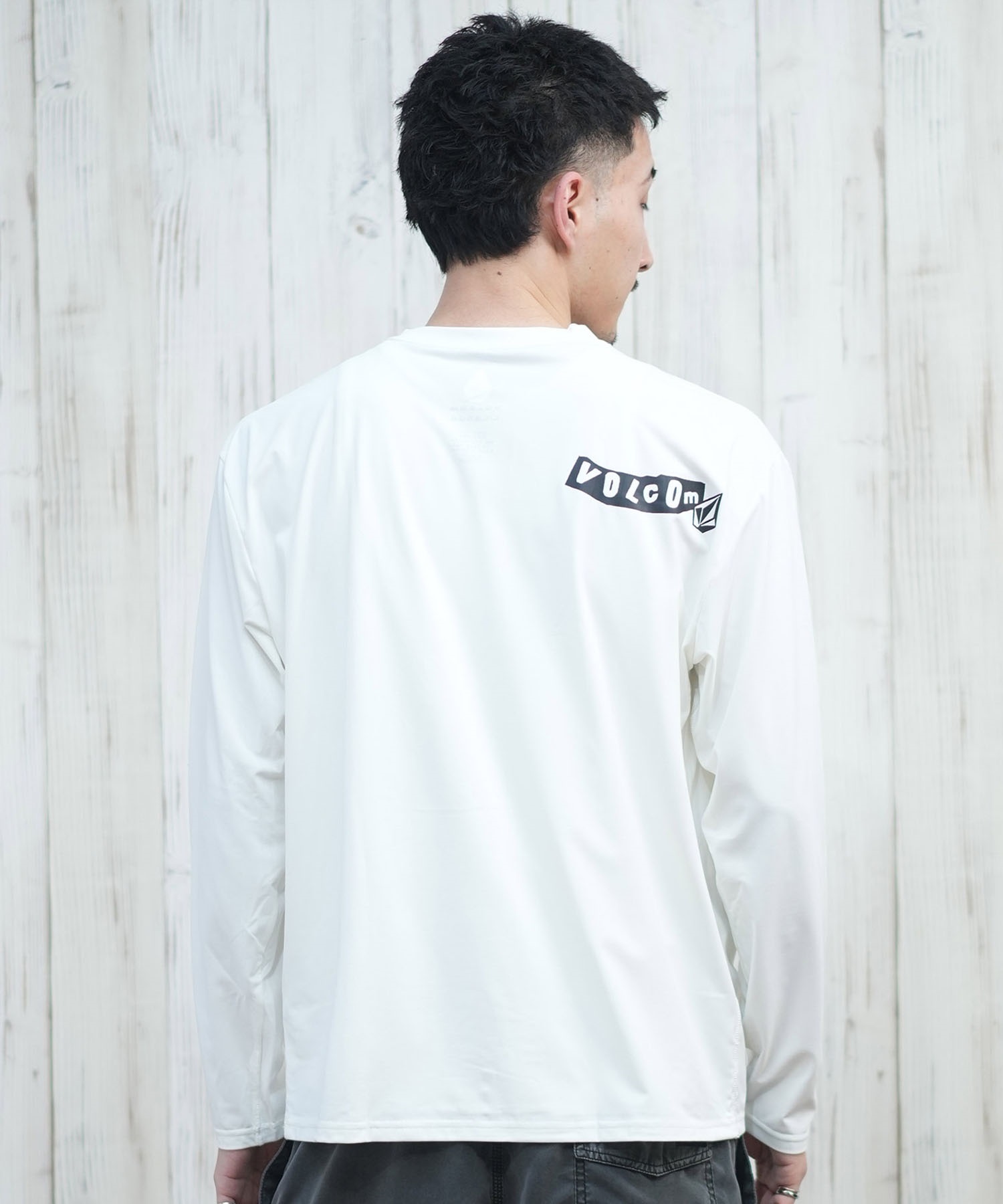 VOLCOM ボルコム 水着 長袖 ラッシュガード メンズ UVカット Pistol Surf rashguard A9312505(WHT-S)