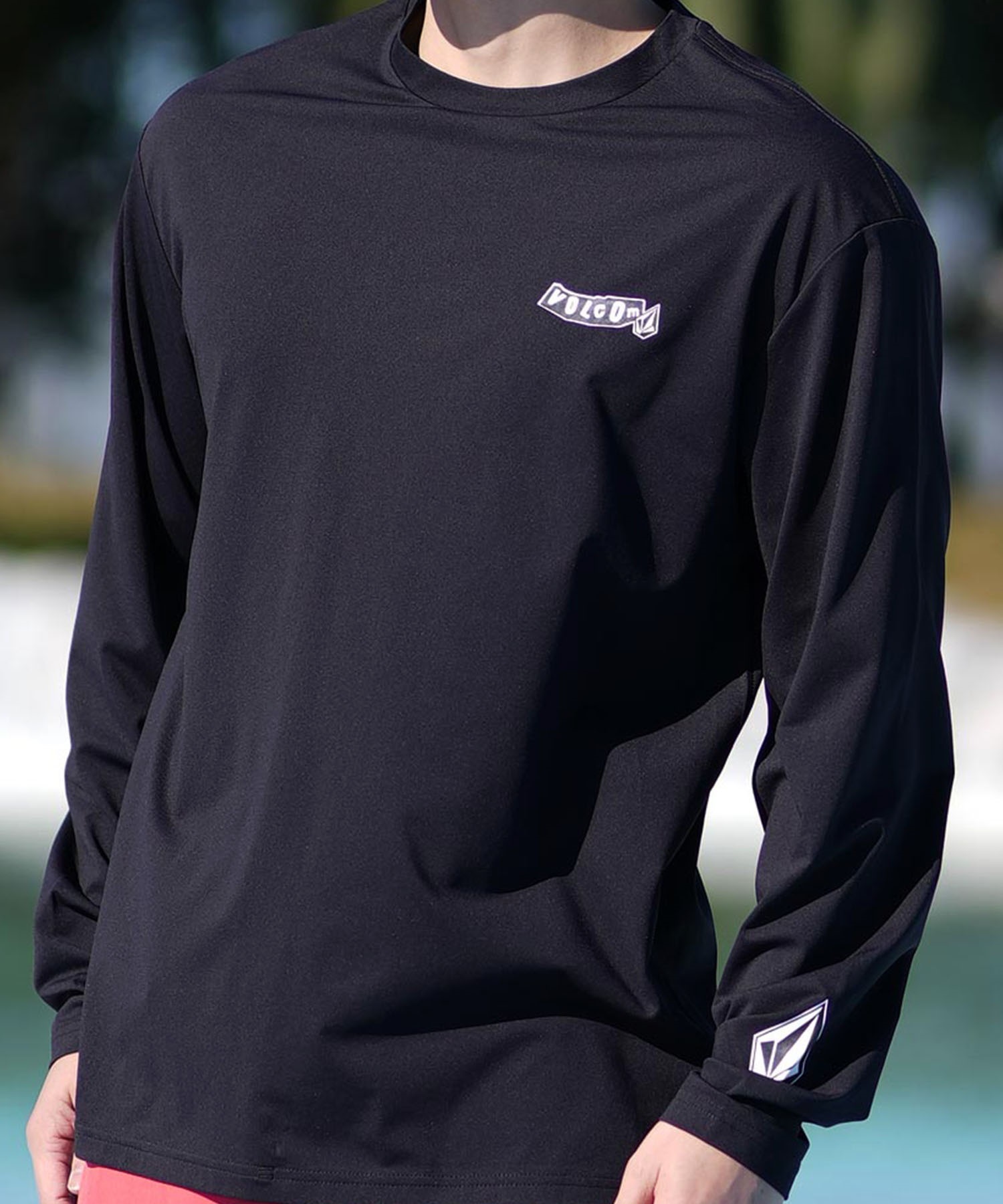 VOLCOM ボルコム 水着 長袖 ラッシュガード メンズ UVカット Pistol Surf rashguard A9312505(WHT-S)