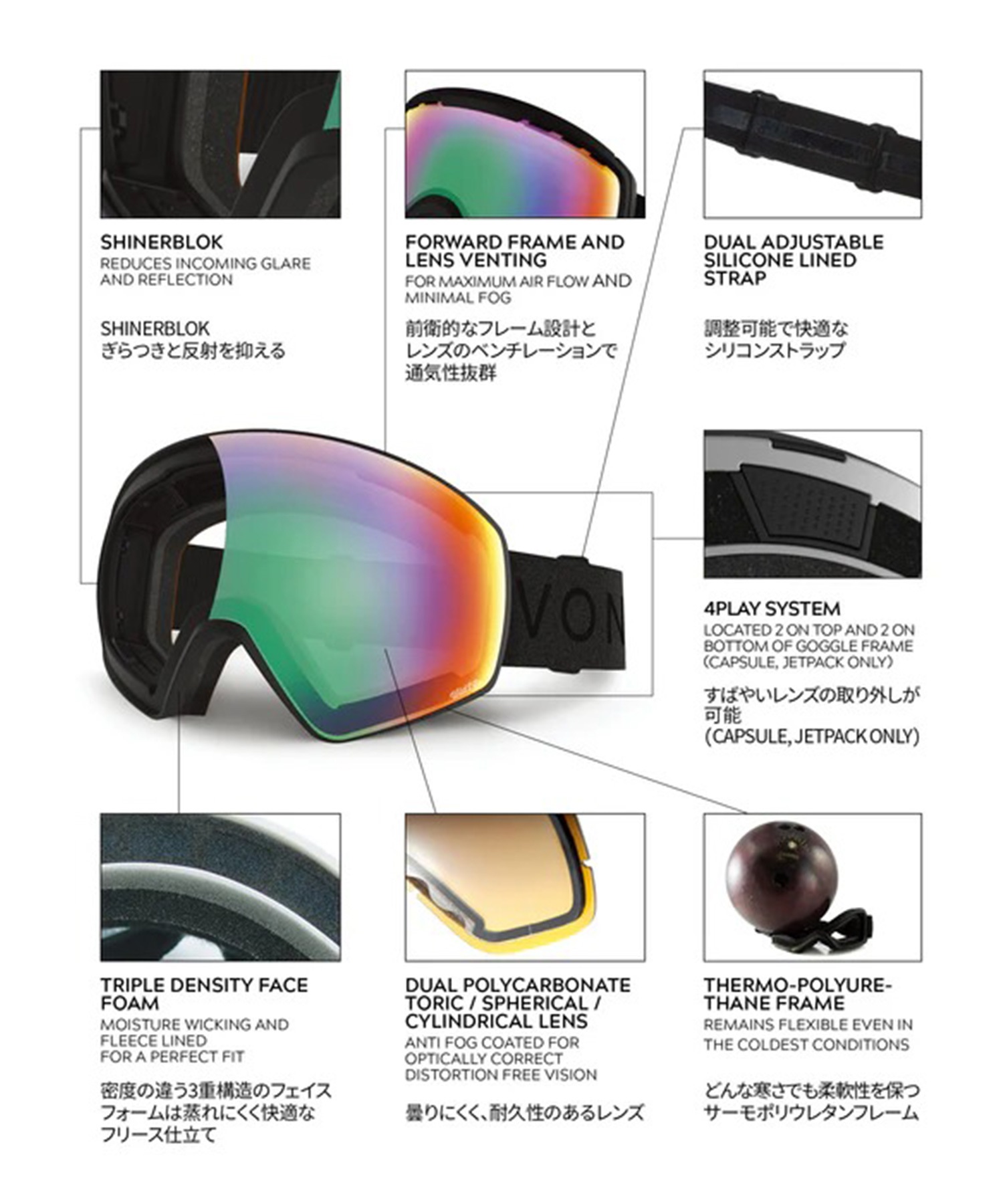 VONZIPPER ボンジッパー CLEAVER スノーボード ゴーグル ユニセックス