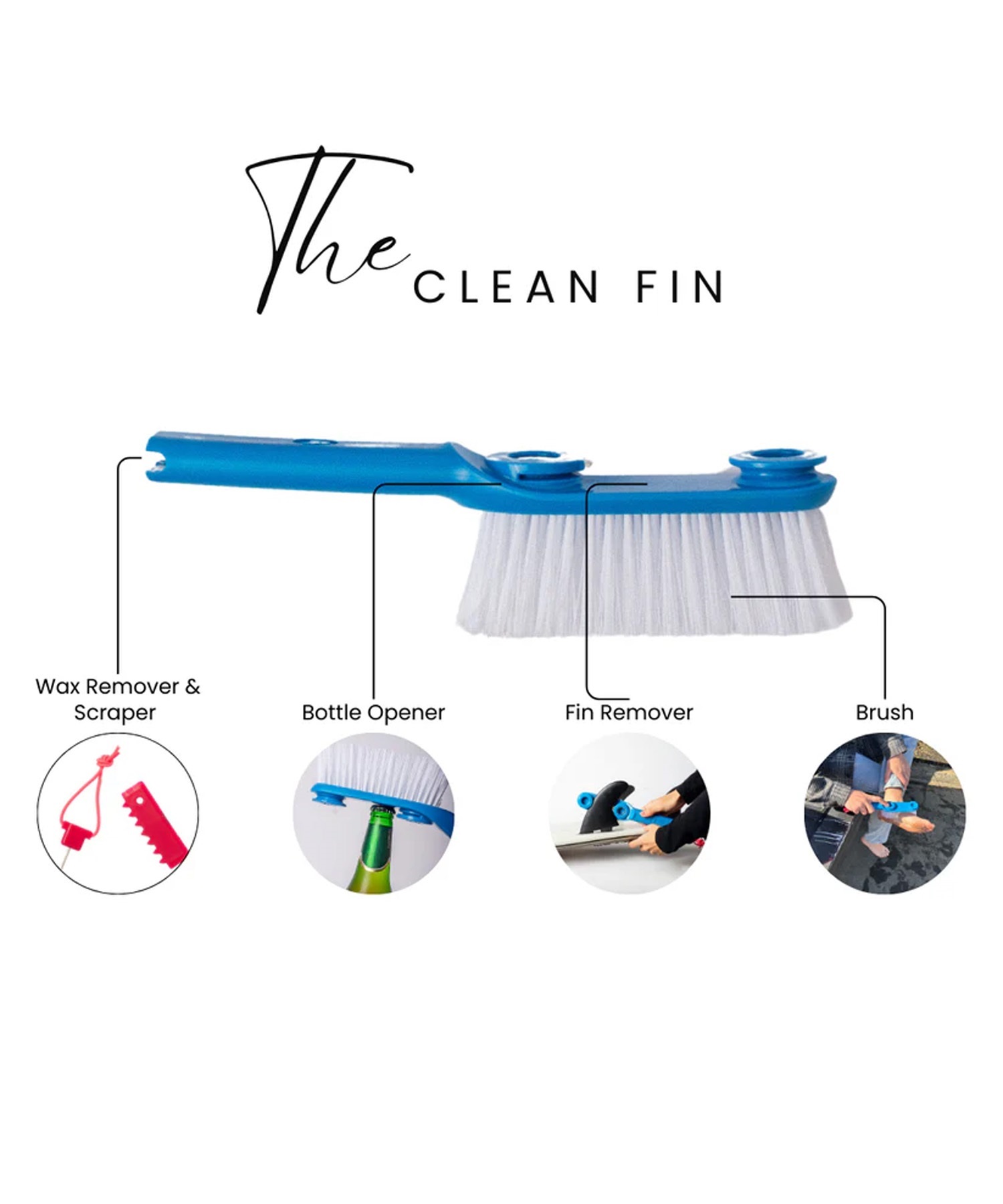 The Clean Fin クリーンフィン ブラシ フィン脱着ツール 栓抜き