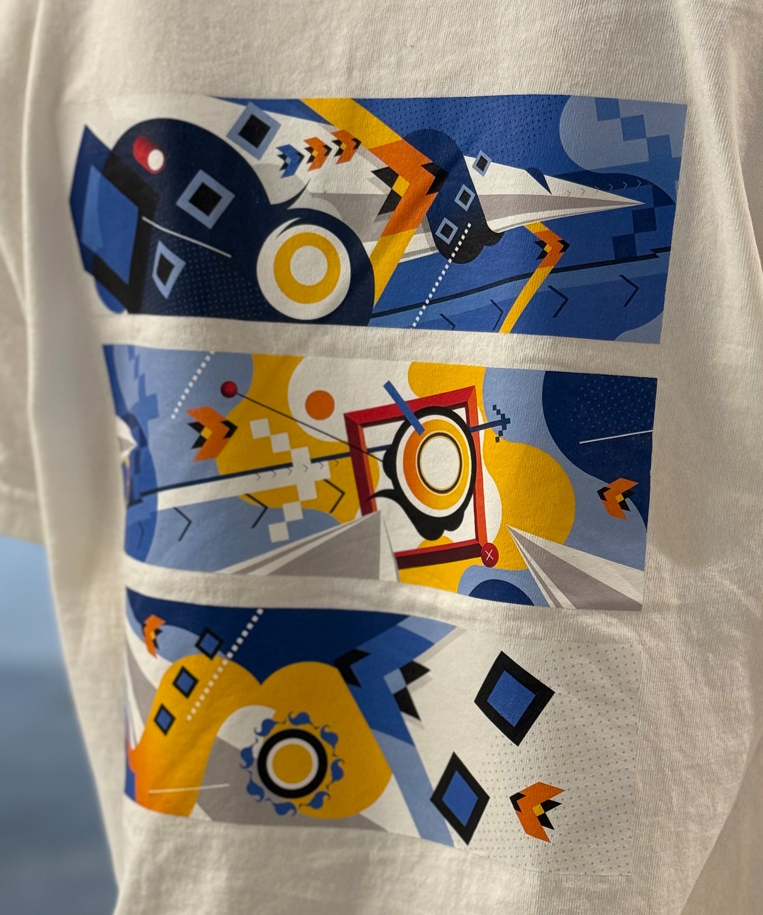 ららぽーとEXPOCITY店1周年記念限定 半袖 Tシャツ バックプリント メンズ レディース ユニセックス EXPO01M ムラサキスポーツ限定(WHT-M)