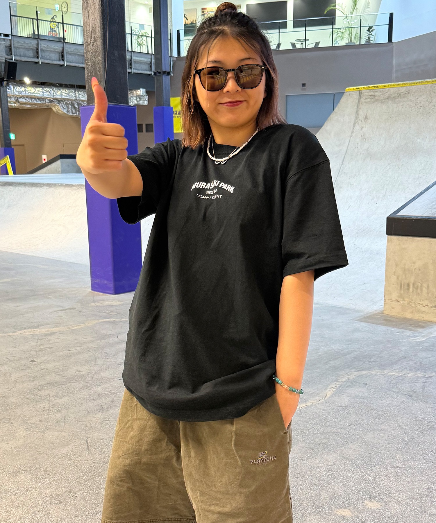 ららぽーとEXPOCITY店1周年記念限定 半袖 Tシャツ バックプリント メンズ レディース ユニセックス EXPO01M ムラサキスポーツ限定(WHT-M)
