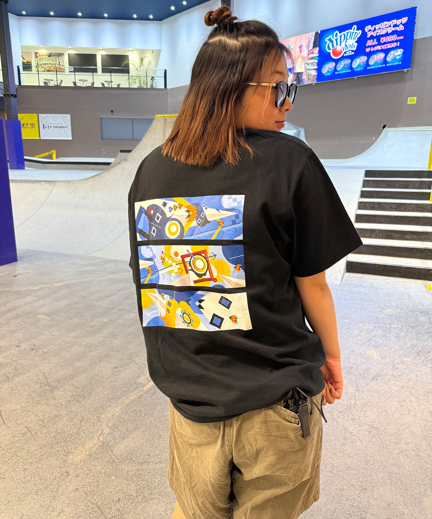 ららぽーとEXPOCITY店1周年記念限定 半袖 Tシャツ バックプリント メンズ レディース ユニセックス EXPO01M ムラサキスポーツ限定(WHT-M)