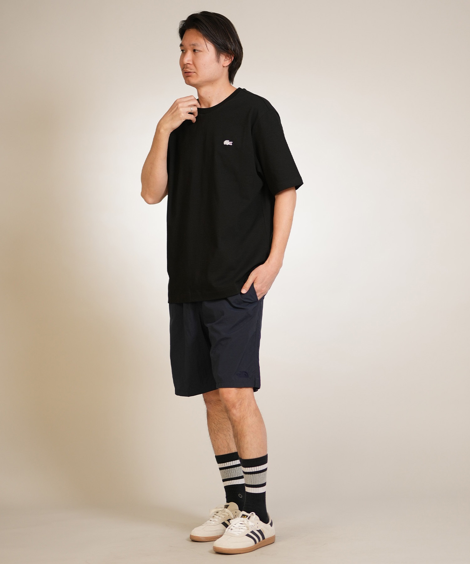 LACOSTE ラコステ 半袖 Tシャツ メンズ ロゴ バックプリントベーシック