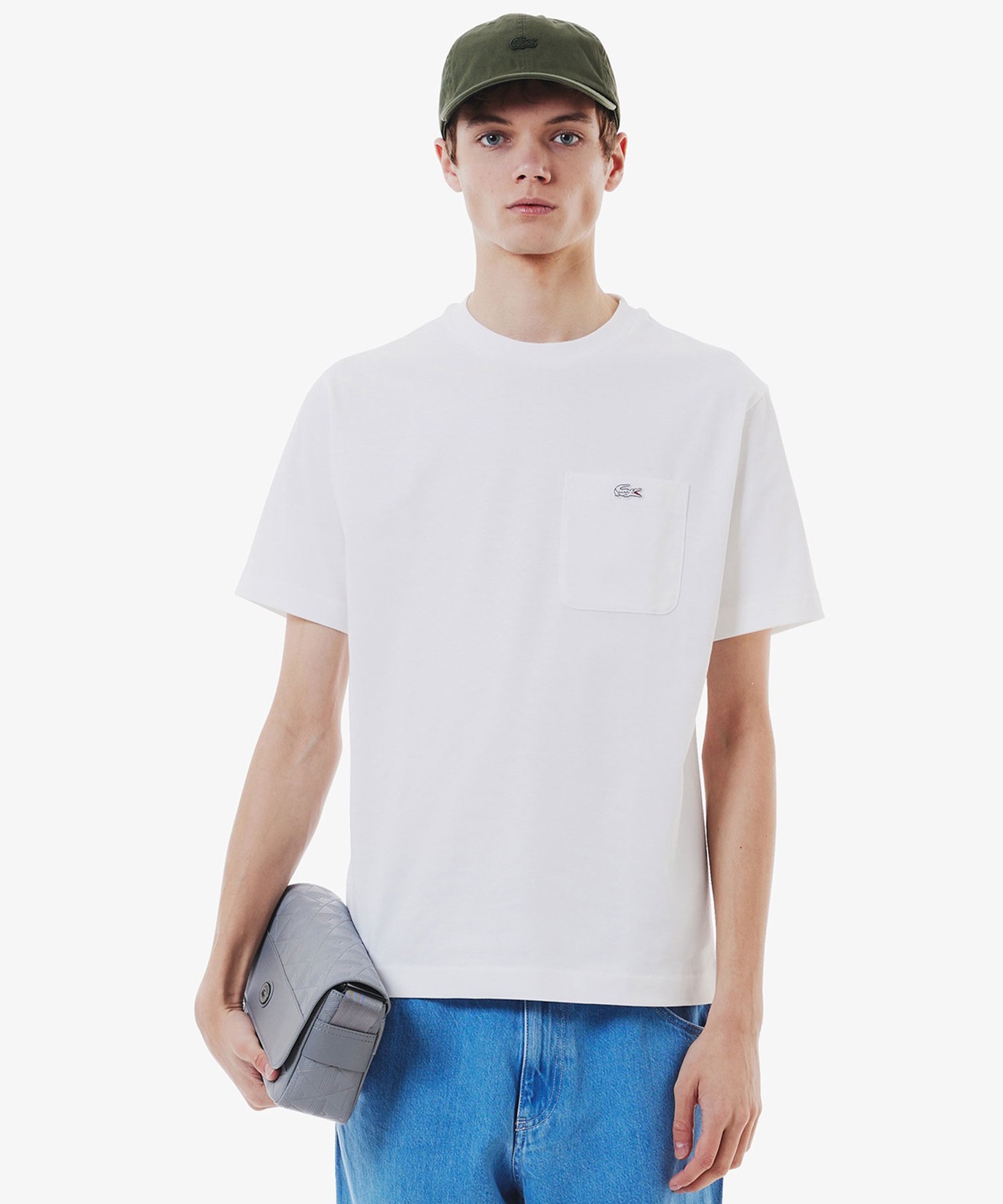 LACOSTE ラコステ 半袖 Tシャツ メンズ アウトライン クロック LACOSTE ラコステ 半袖 Tシャツ メンズ アウトライン クロック