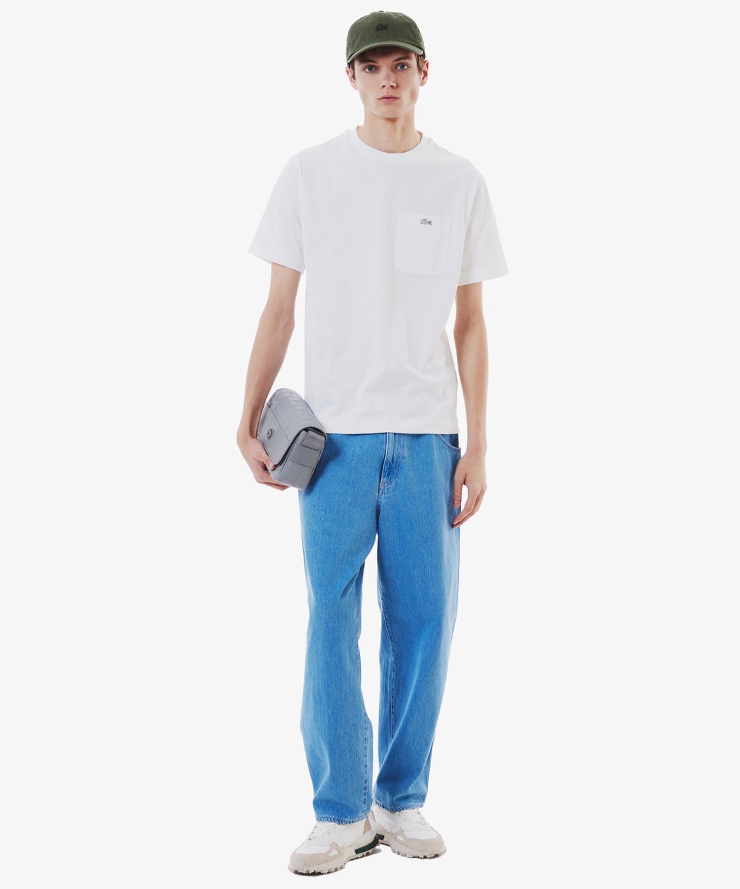 LACOSTE ラコステ 半袖 Tシャツ メンズ アウトライン クロック