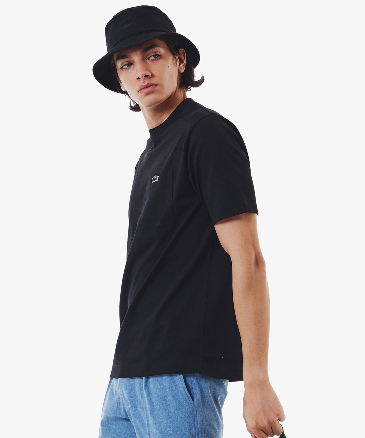 LACOSTE ラコステ 半袖 Tシャツ メンズ アウトライン クロック