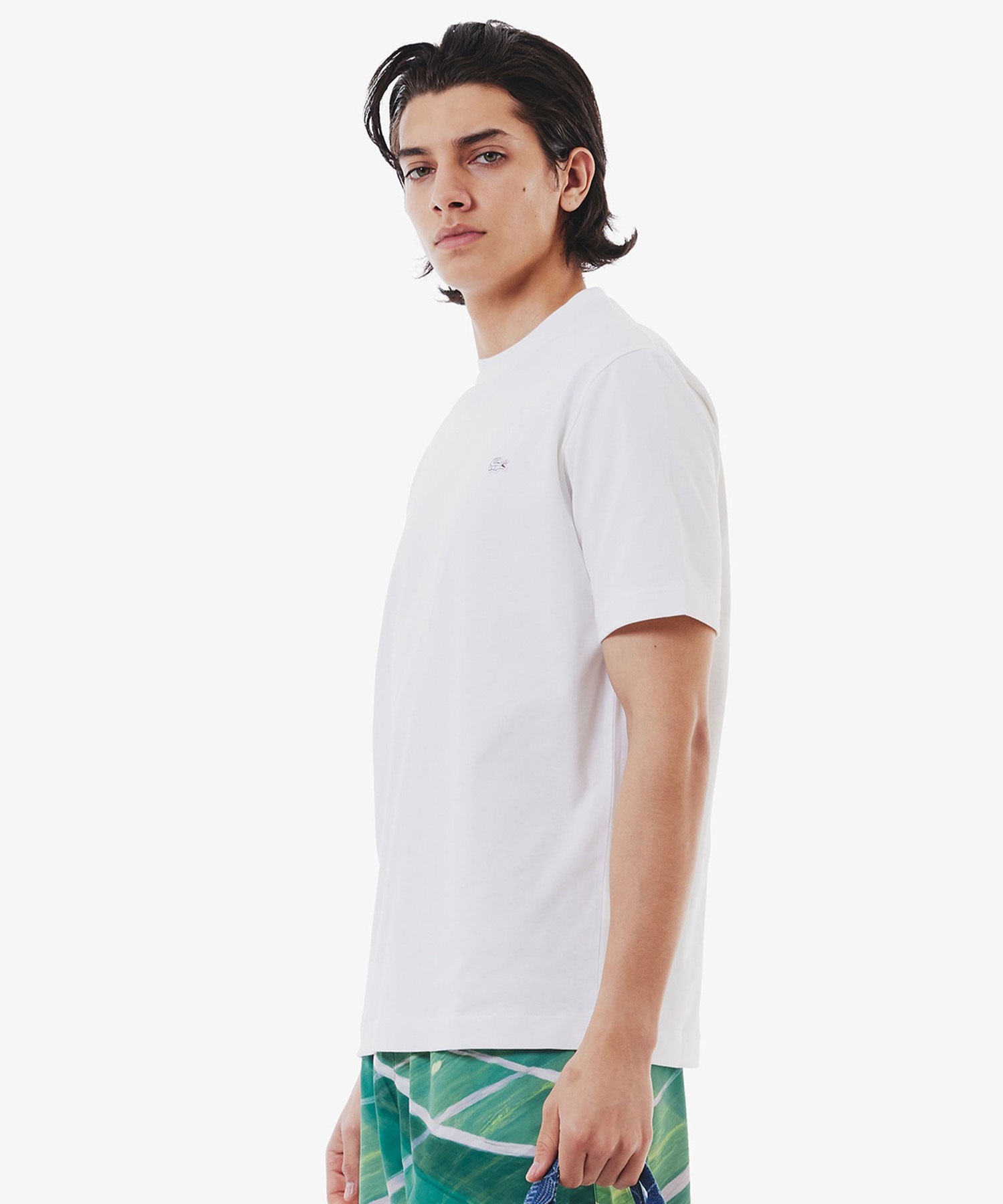LACOSTE ラコステ 半袖 Tシャツ メンズ アウトライン クロック クルー 
