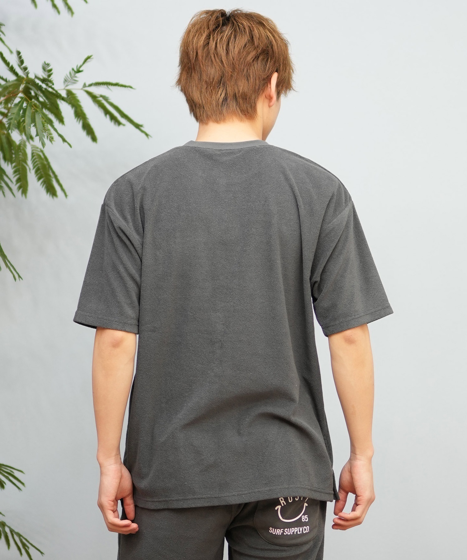RUSTY ラスティ 半袖 Tシャツ メンズ ポケT パイル生地
