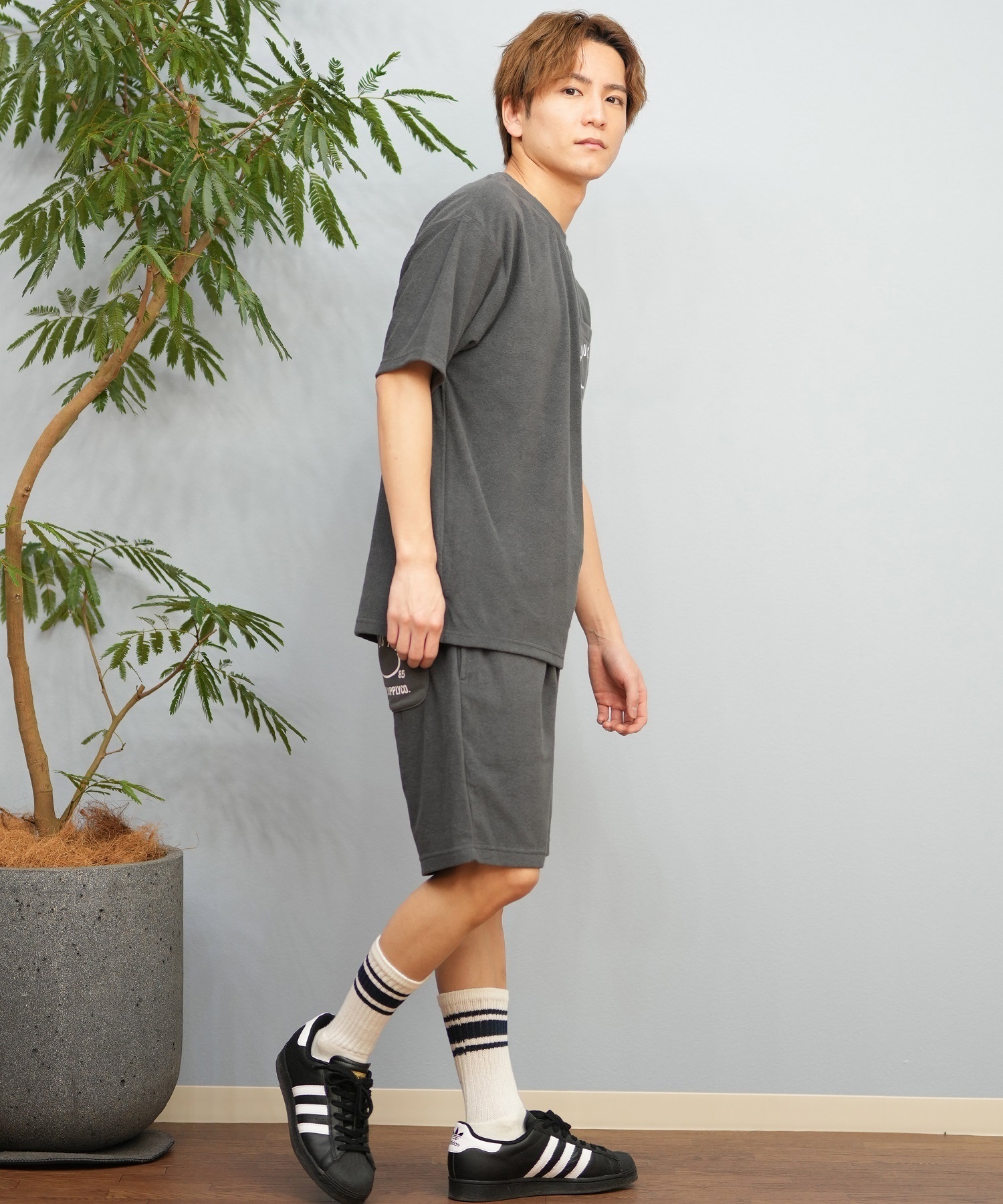 RUSTY ラスティ 半袖 Tシャツ メンズ ポケT パイル生地