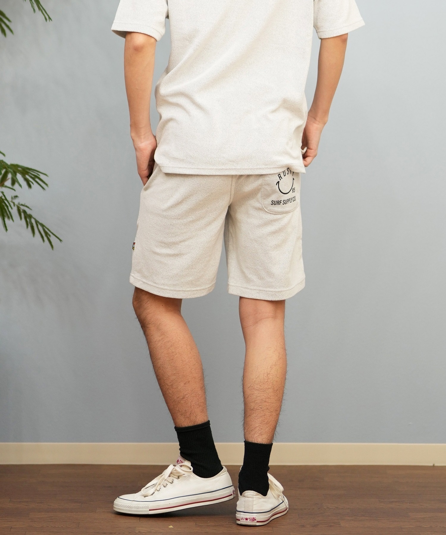 RUSTY ラスティ ハーフパンツ ショートパンツ メンズ ショーツ パイル