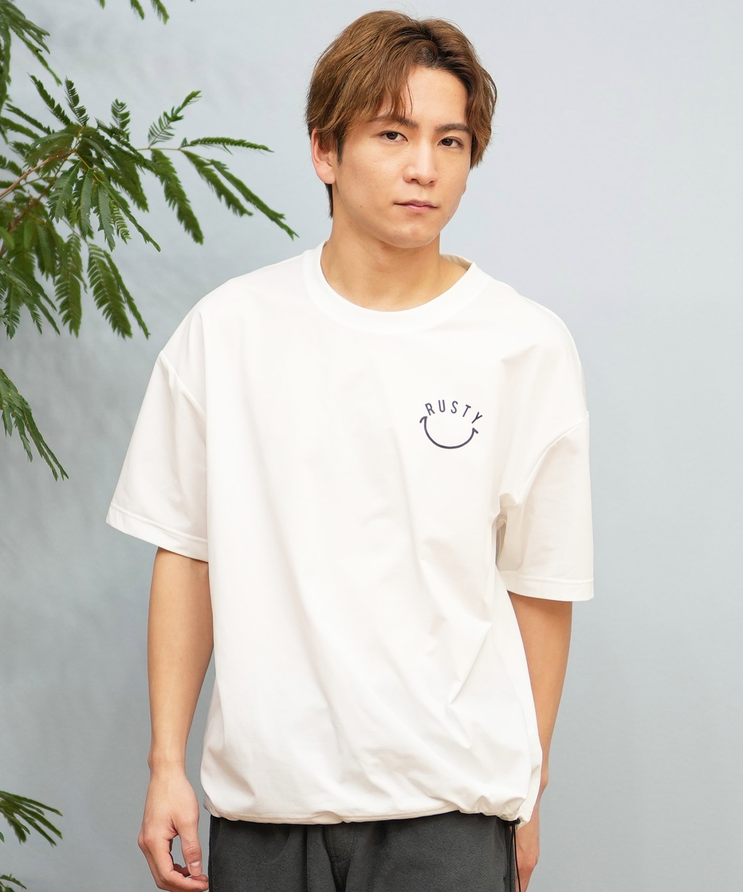 RUSTY ラスティ 水着 ラッシュガード 半袖 Tシャツ メンズ バック