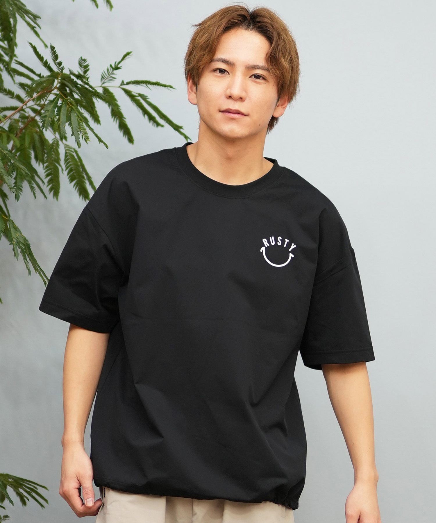 RUSTY ラスティ 水着 ラッシュガード 半袖 Tシャツ メンズ バック