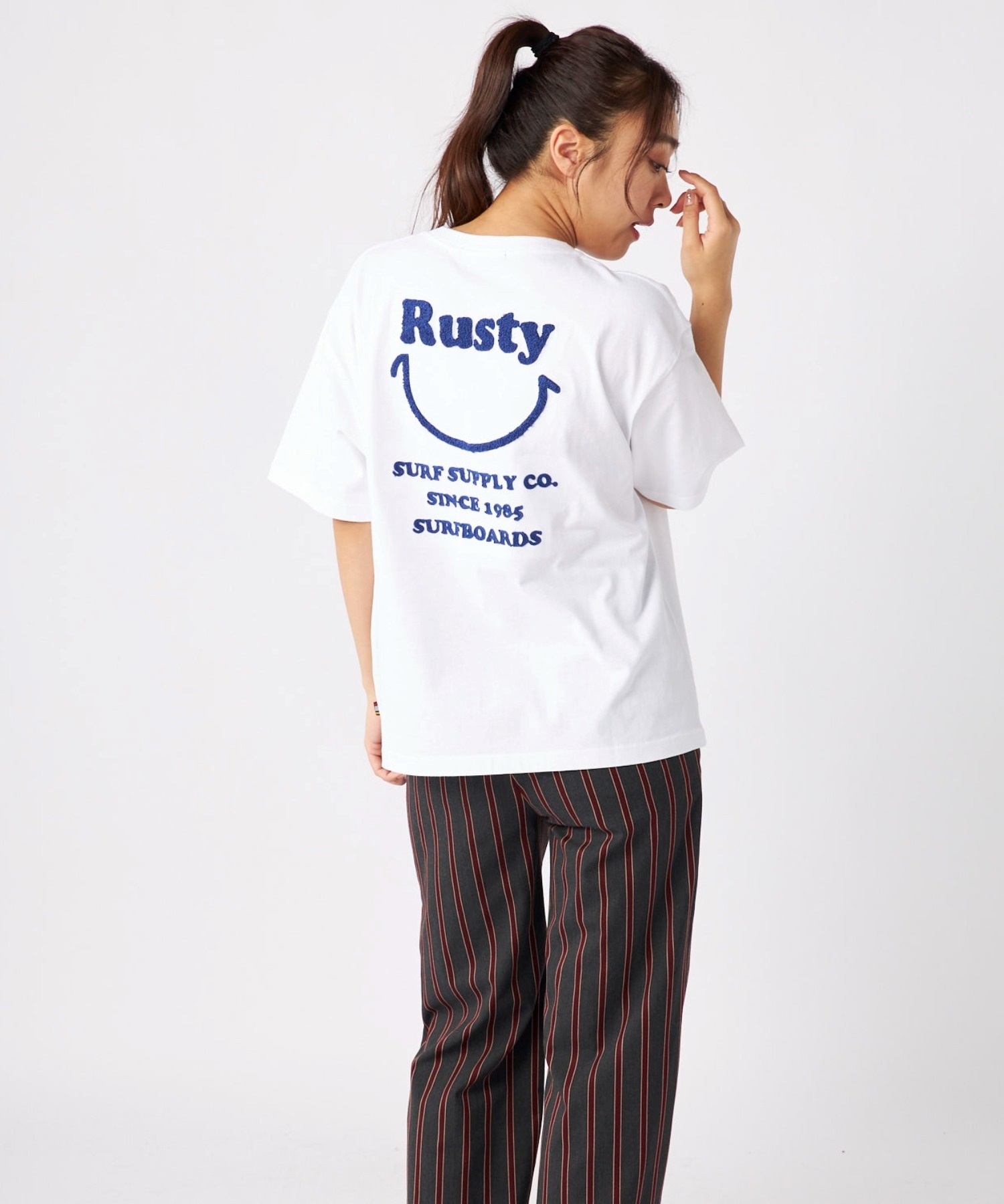 RUSTY ラスティー 半袖 Tシャツ レディース バックプリント ニコ